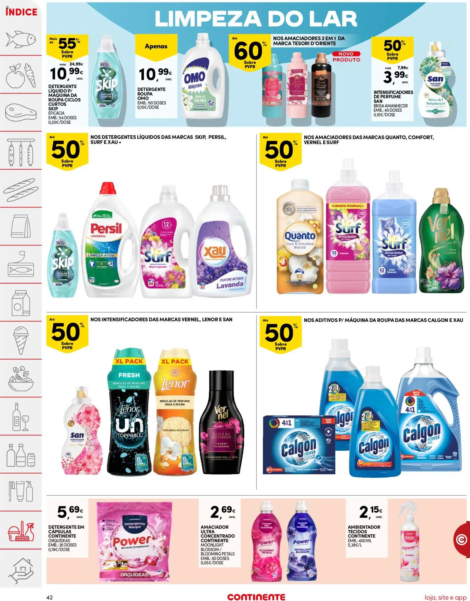 Continente folheto │ válido de 19.05.2026 | Página: 42 | Produtos: Dourada, Perfume, Detergente, Persil