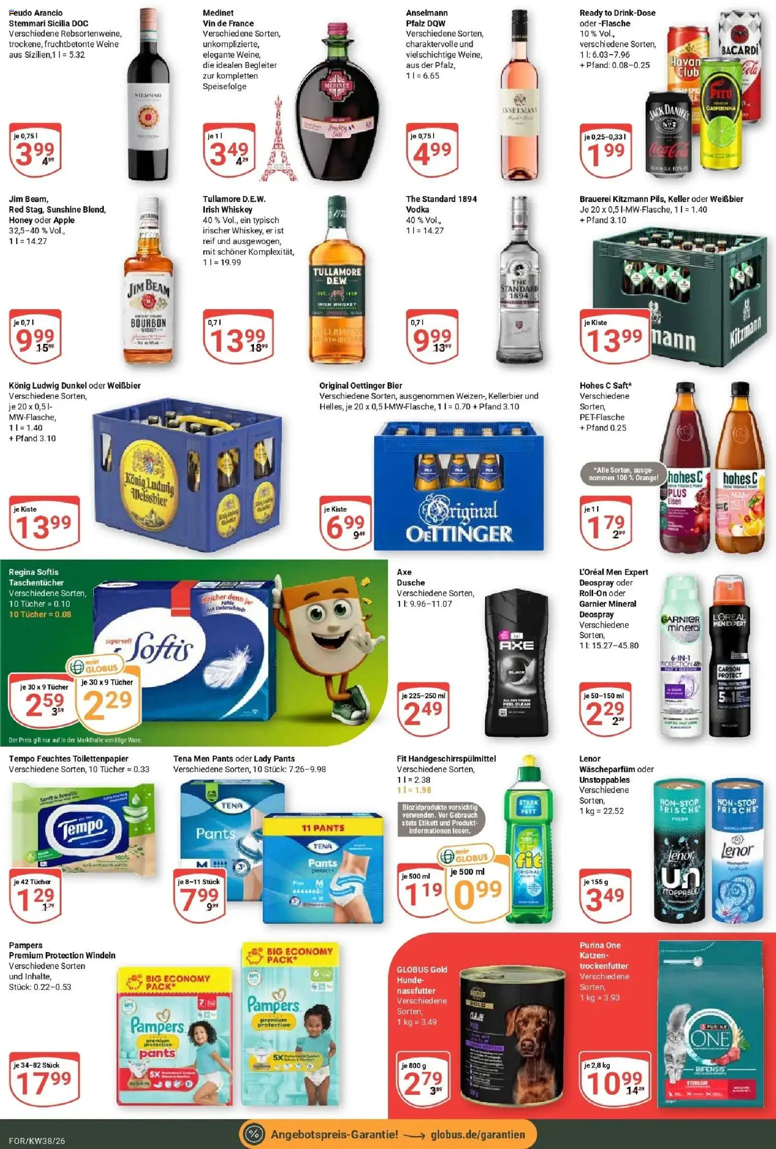 Globus Prospekt Forchheim (ab 14.09.2026) » Angebote online | Seite: 5 | Produkte: Purina one, Lenor, Weißbier, Tempo