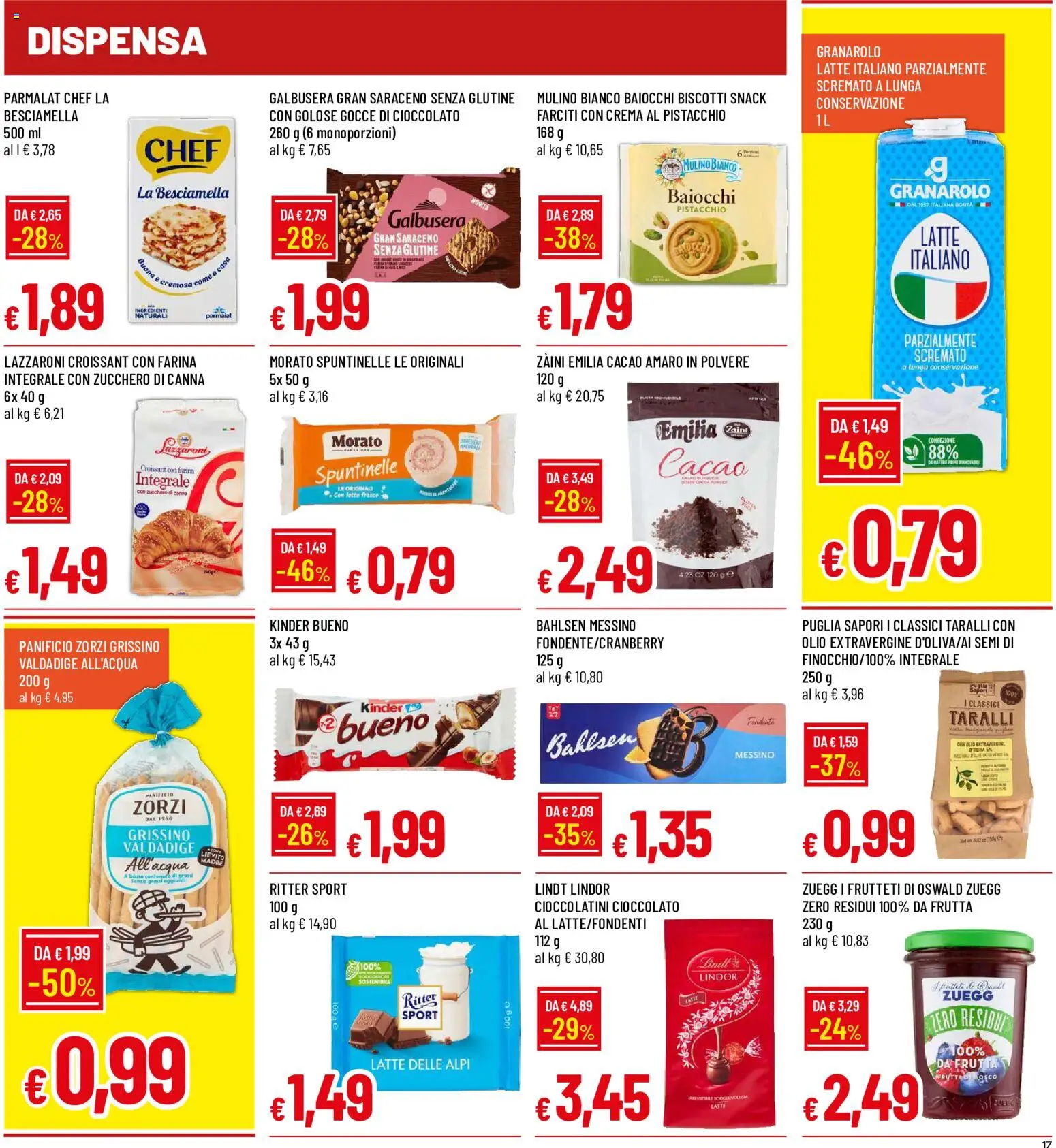 Volantino Galassia del 08/10/2026 | Pagina: 17 | Prodotti: Senza glutine, Crema, Cacao, Cioccolatini