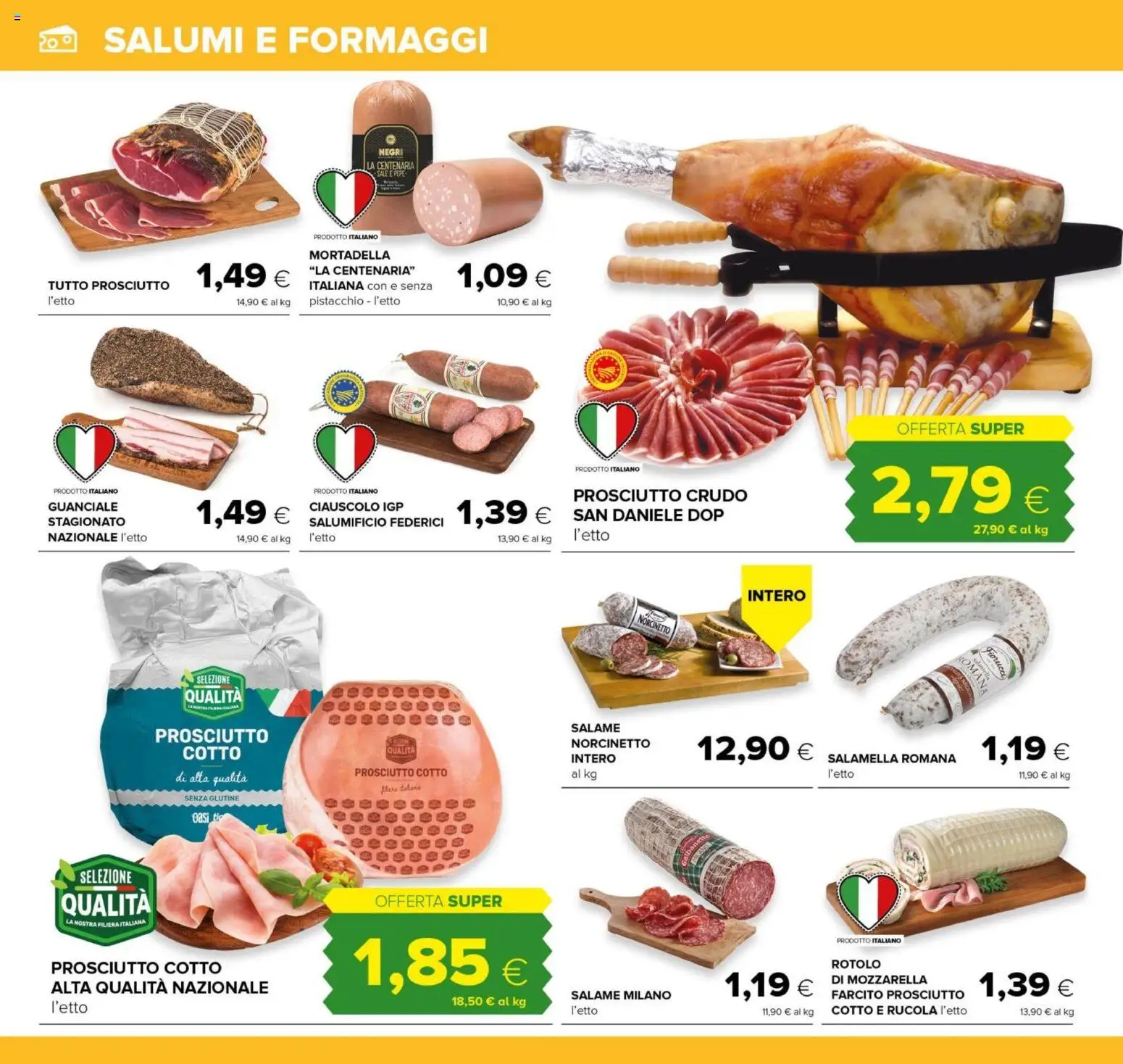 Volantino Oasi del 29/07/2026 | Pagina: 8 | Prodotti: Salame, Pepe, Mozzarella, Prosciutto
