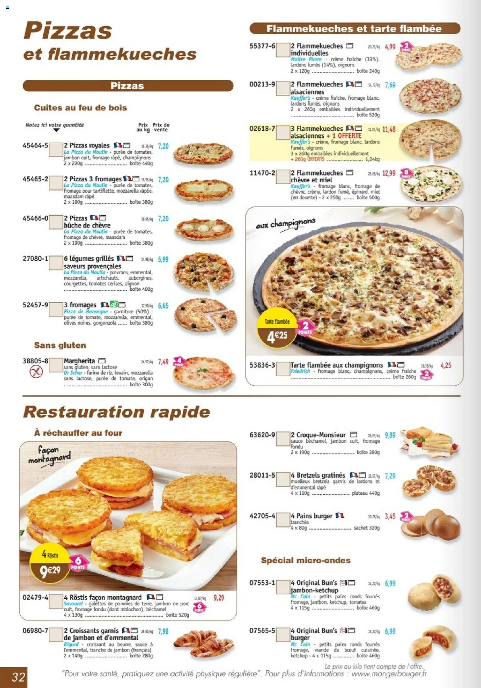 {H1} | Page: 32 | Produits: Viande de bœuf, Lardons, Fromage fondu, Mozzarella