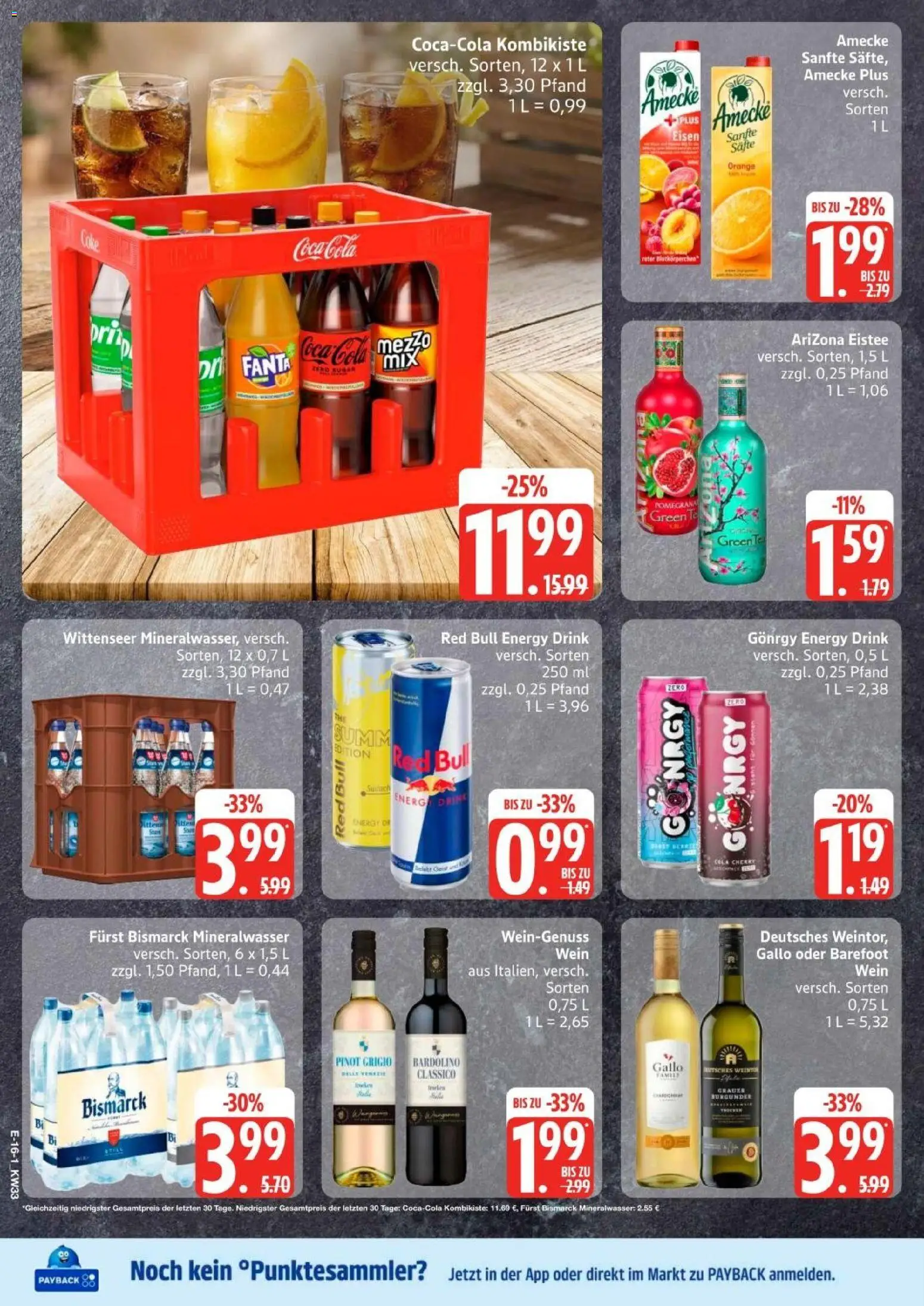 Edeka Prospekt Hamburg – gültig ab 10.08.2026 | Seite: 21 | Produkte: Red bull, Fanta, Mineralwasser, Wein