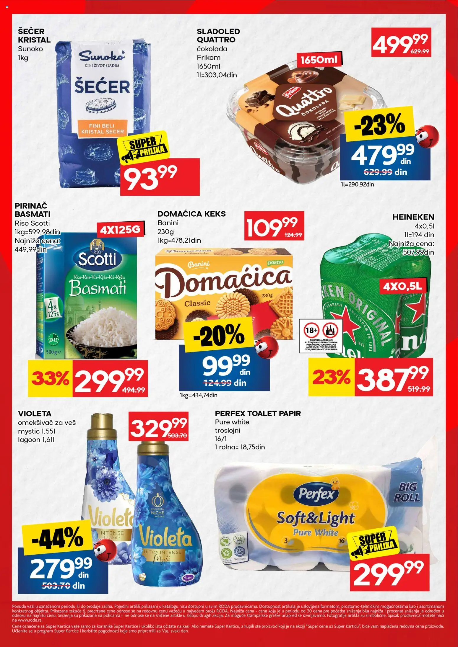 Roda katalog - važi od 10.09.2026 | Strana: 2 | Proizvode: Heineken, Toalet papir, Omekšivač, Čokolada
