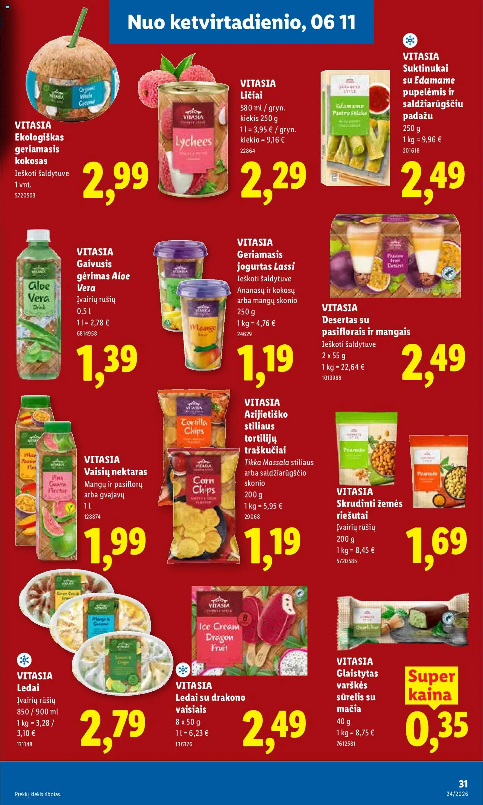 LIDL akcijos nuo 08.06.2026 | Puslapis: 27 | Prekių: Riešutai, Ledai, Sūrelis, Jogurtas