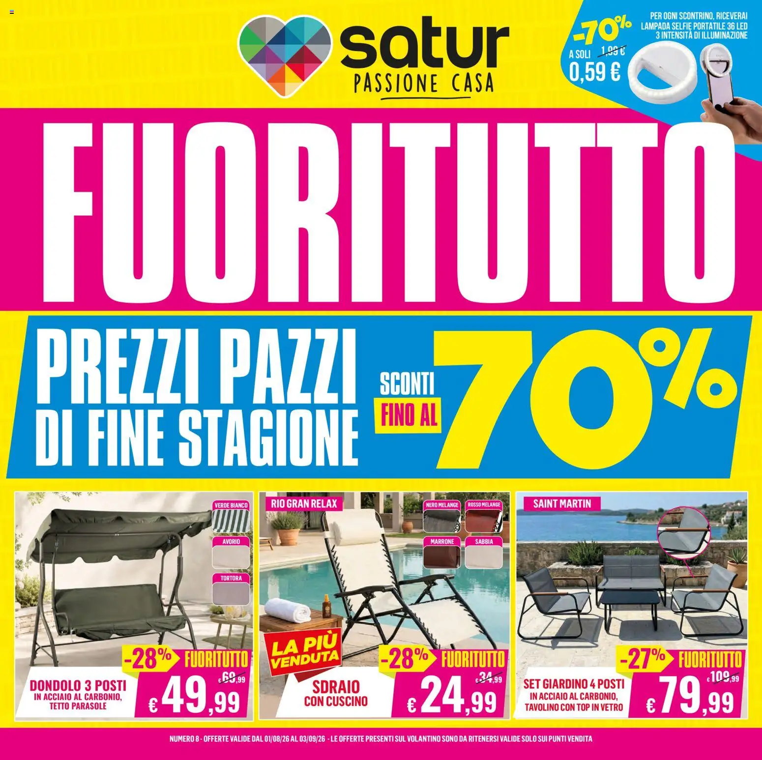 Volantino Satur del 01/08/2026 | Pagina: 1