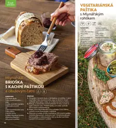 Náhled letáku Mlynářská BRIOŠKA S KACHNÍ PAŠTIKOU a cibulovým čatní, Mlynářská brioška s kachní paštikou a cibulovým čatní od 01.10.2026 | Strana: 46 | Produkty: Brioška, Oleje, Ovoce, Paštika