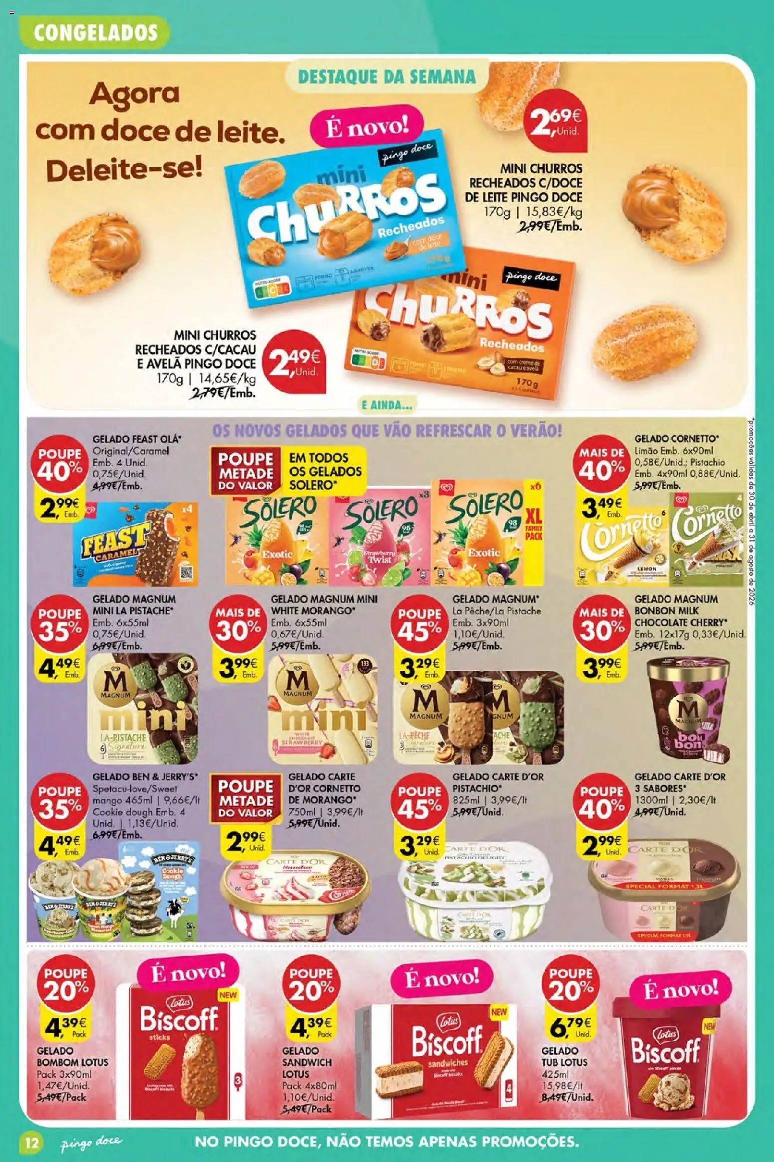 Pingo Doce Poupe Esta Semana Madeira │ válido de 11.06.2026 | Página: 12 | Produtos: Bombom, Gelado, Chocolate, Gelado sandwich