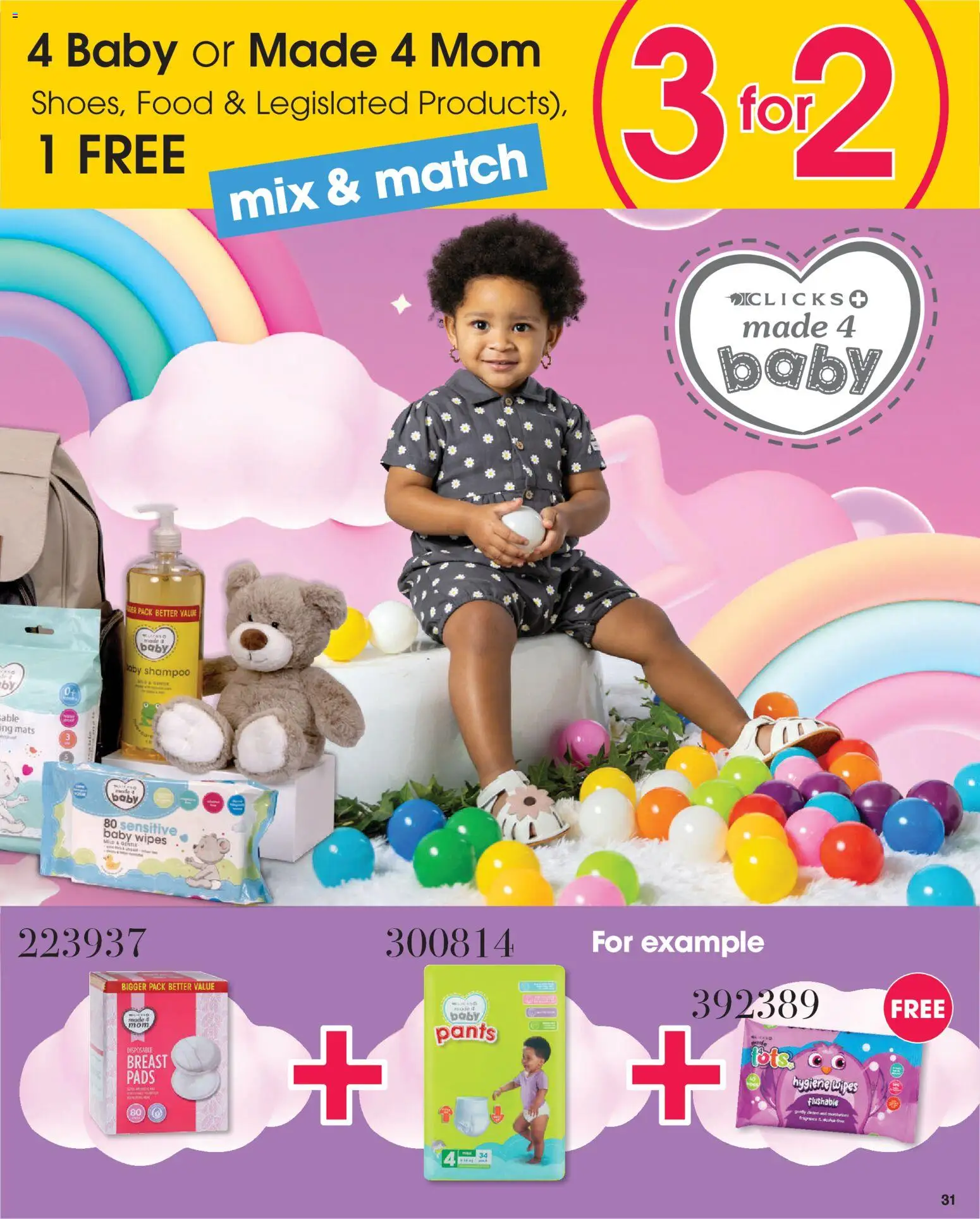 New Clicks catalogue – valid from 11.03.2026 | Page: 31 | Products: Pants, Pads, Shampoo