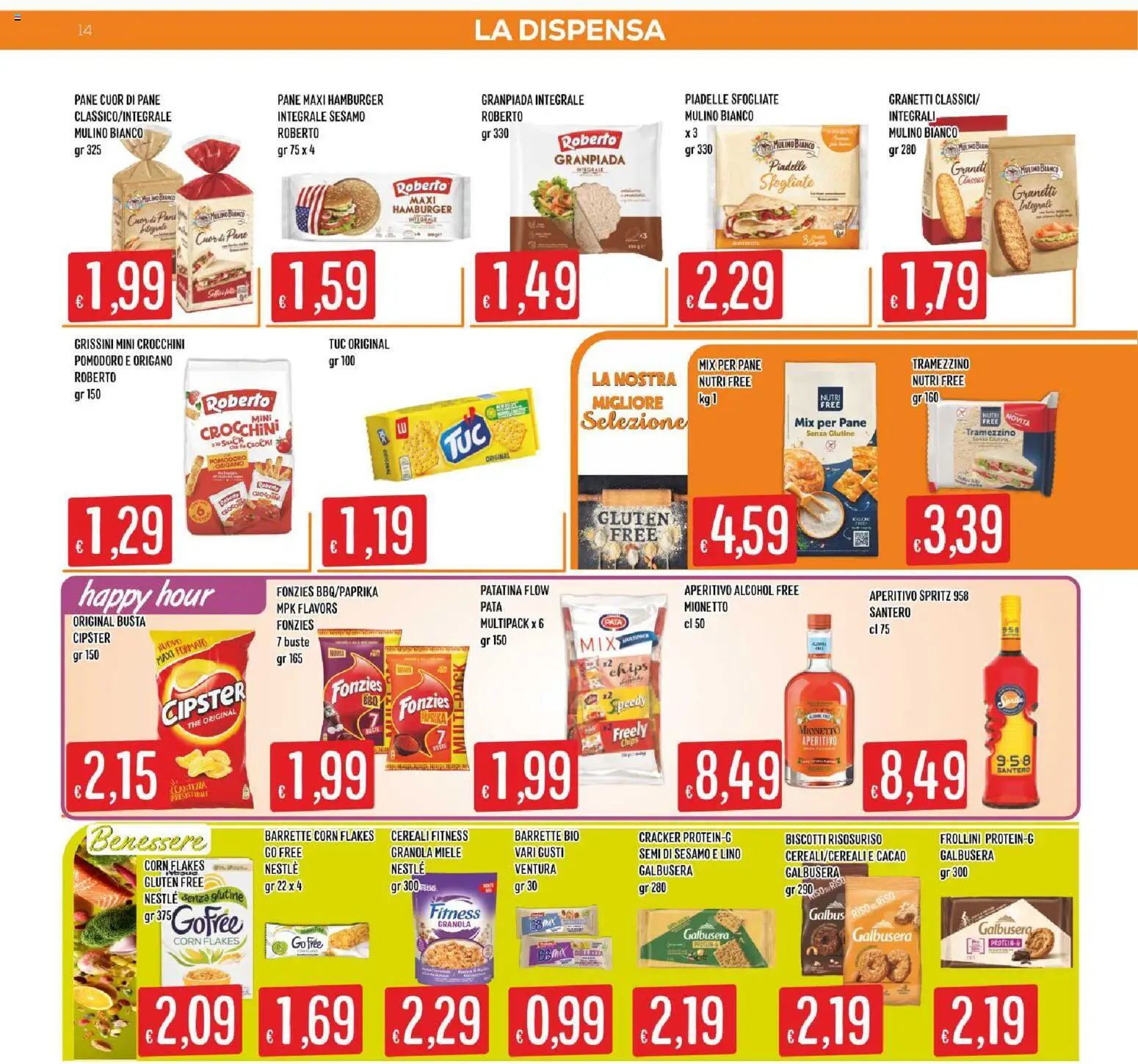 Volantino SISA del 01/10/2026 | Pagina: 14 | Prodotti: Biscotti, Cacao, Tramezzino, Frollini