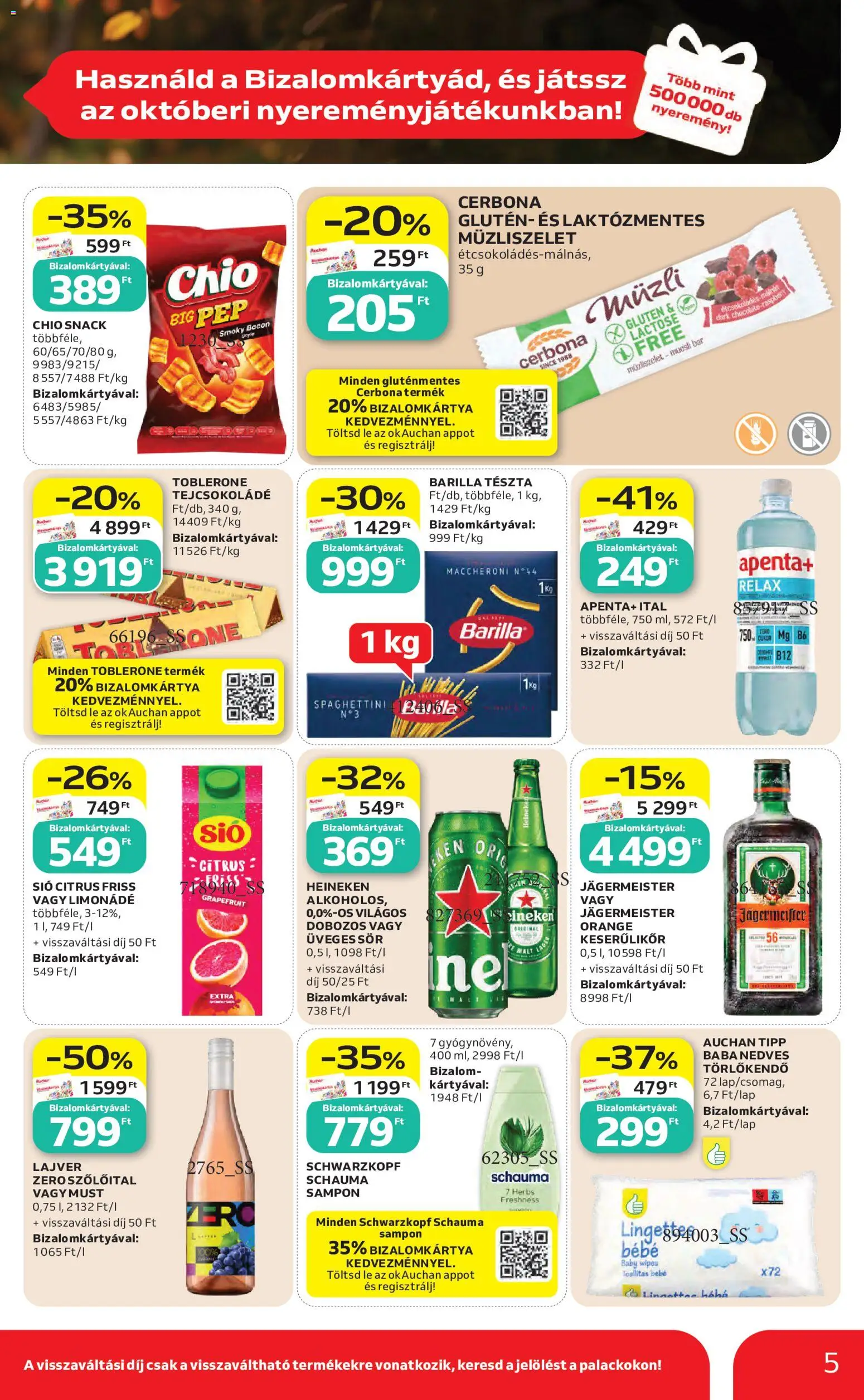Auchan akciós ujság - amely érvényes a következő dátumtól: 2026.10.08. | Oldal: 5