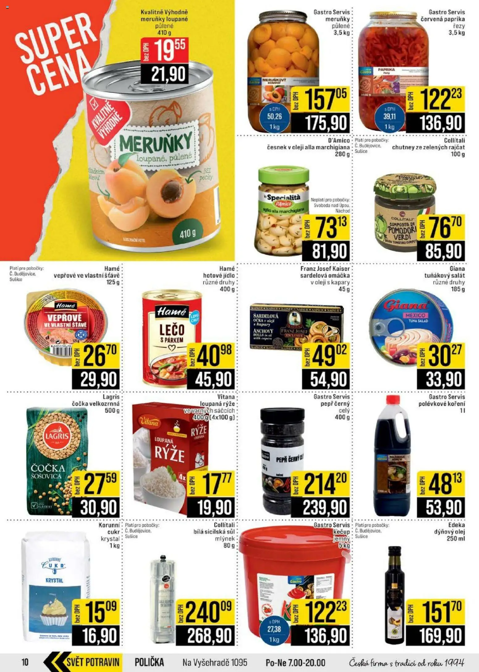 Jip leták - Cash & Carry od 01.07.2026 | Strana: 10 | Produkty: Dýňový olej, Salát, Cukr, Tuňákový salát