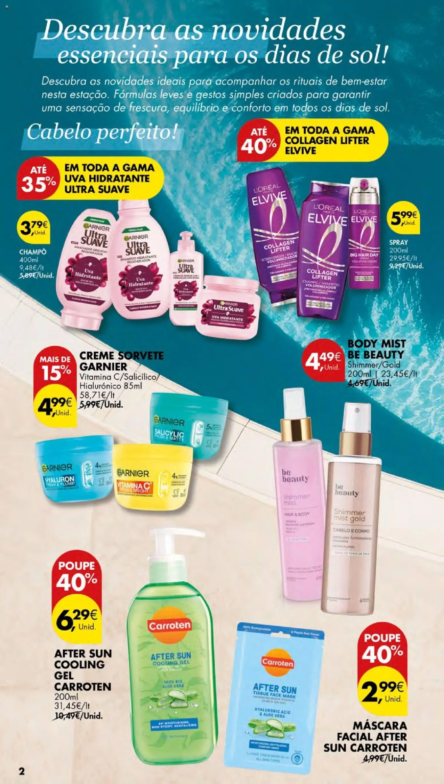 Pingo Doce Especial Beleza 2026 Açores │ válido de 23/07/2026 | Página: 2 | Produtos: Shampoo, Creme, Sorvete