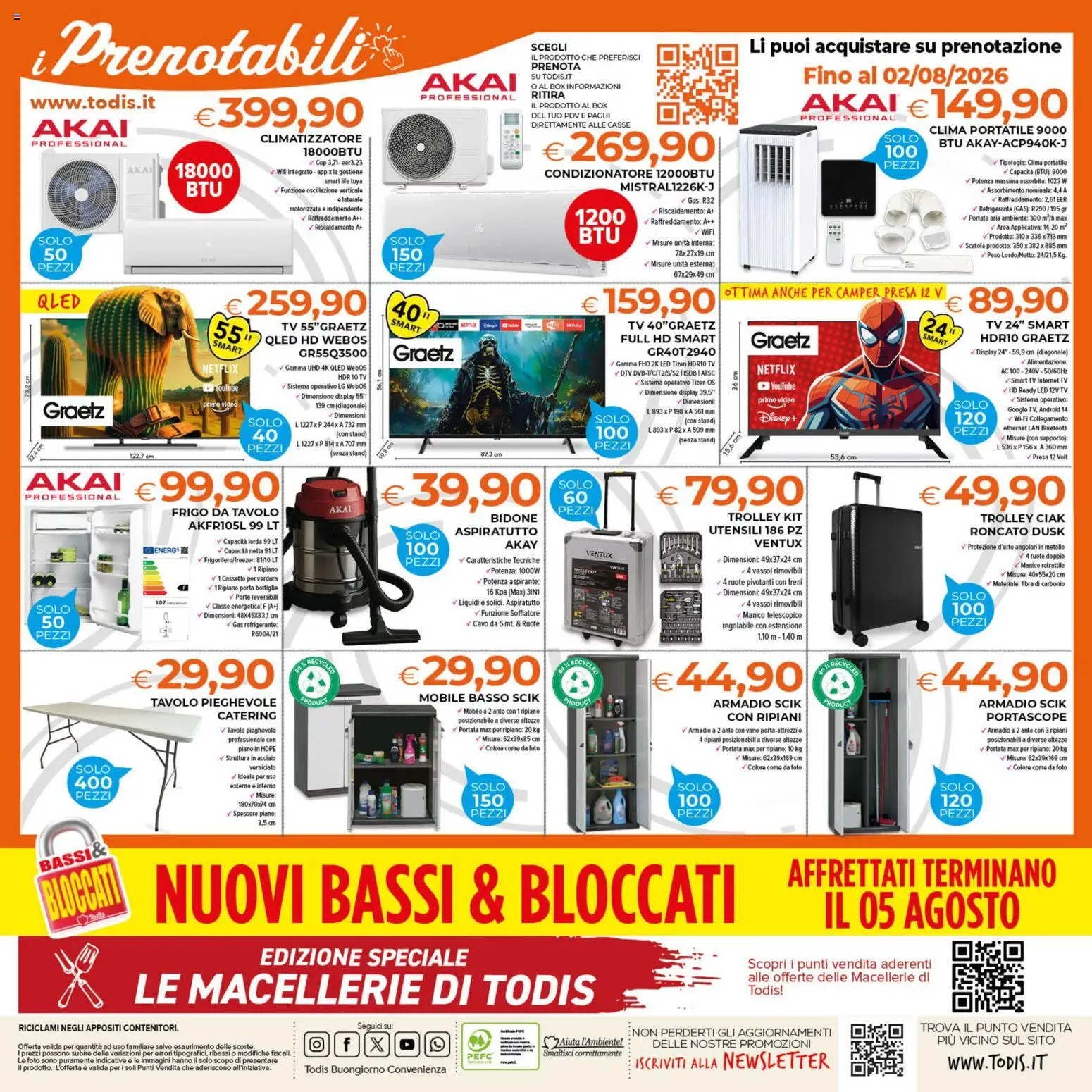 Volantino Todis del 23/07/2026 | Pagina: 24 | Prodotti: Ripiano, Mobile, Climatizzatore, Cavo