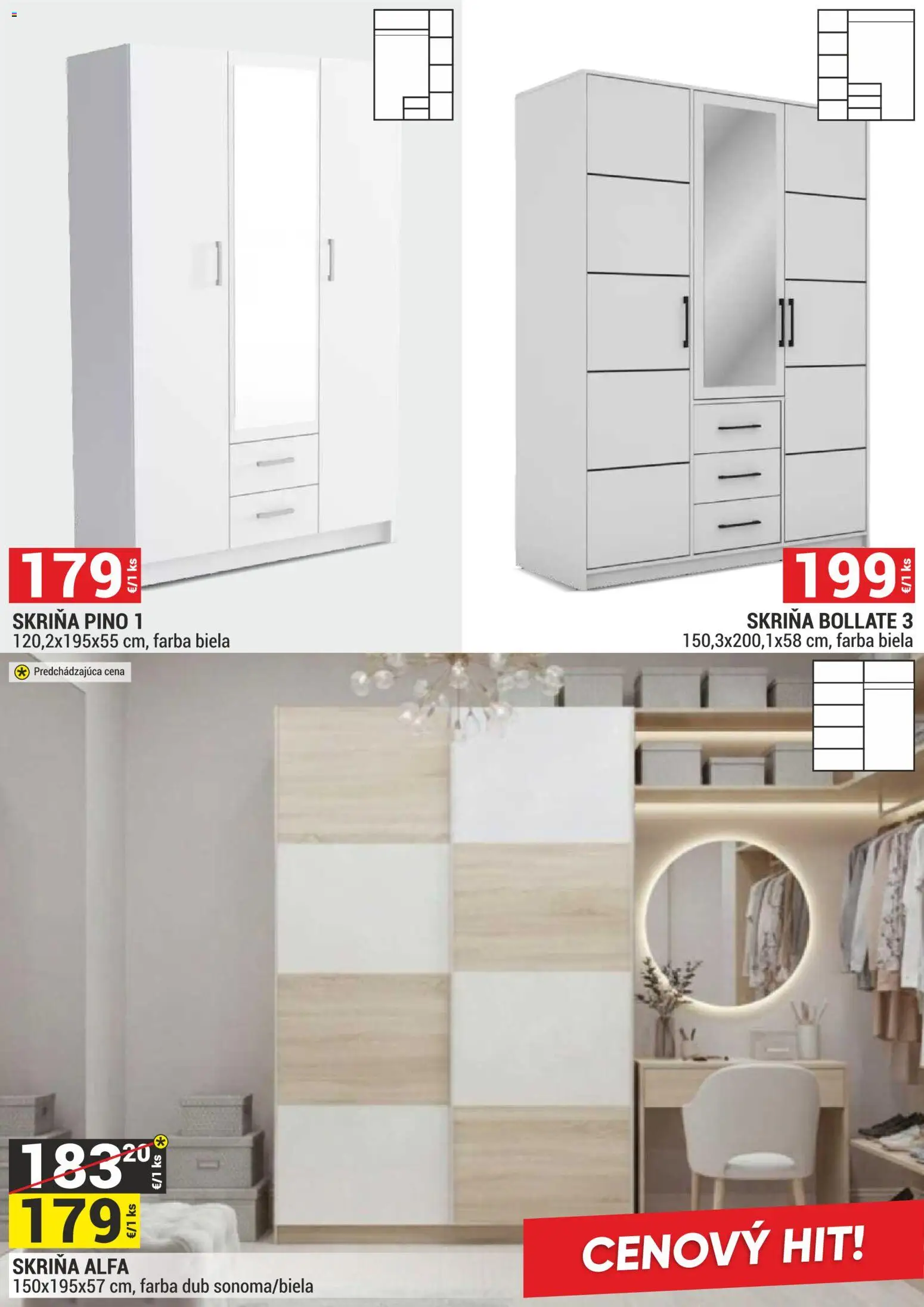 Nové Merkury Market akcie – leták je platný od 01.07.2026 | Strana: 28 | Produkty: Skriňa
