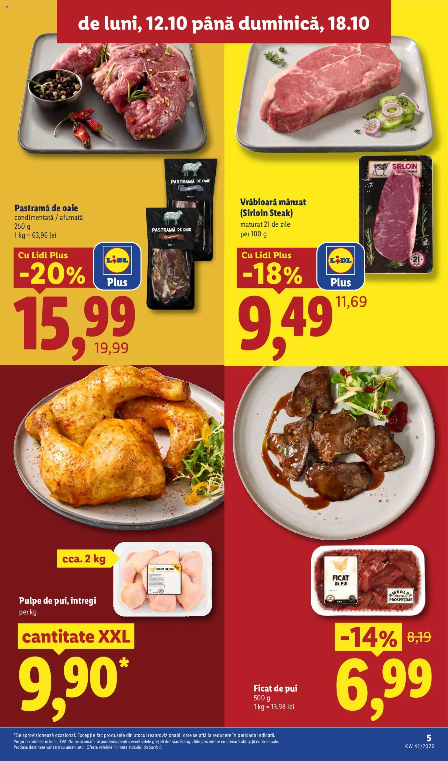 Noul catalog Lidl – valabil de la 12.10.2026 | Pagină: 5 | Produse: Pui, Plus
