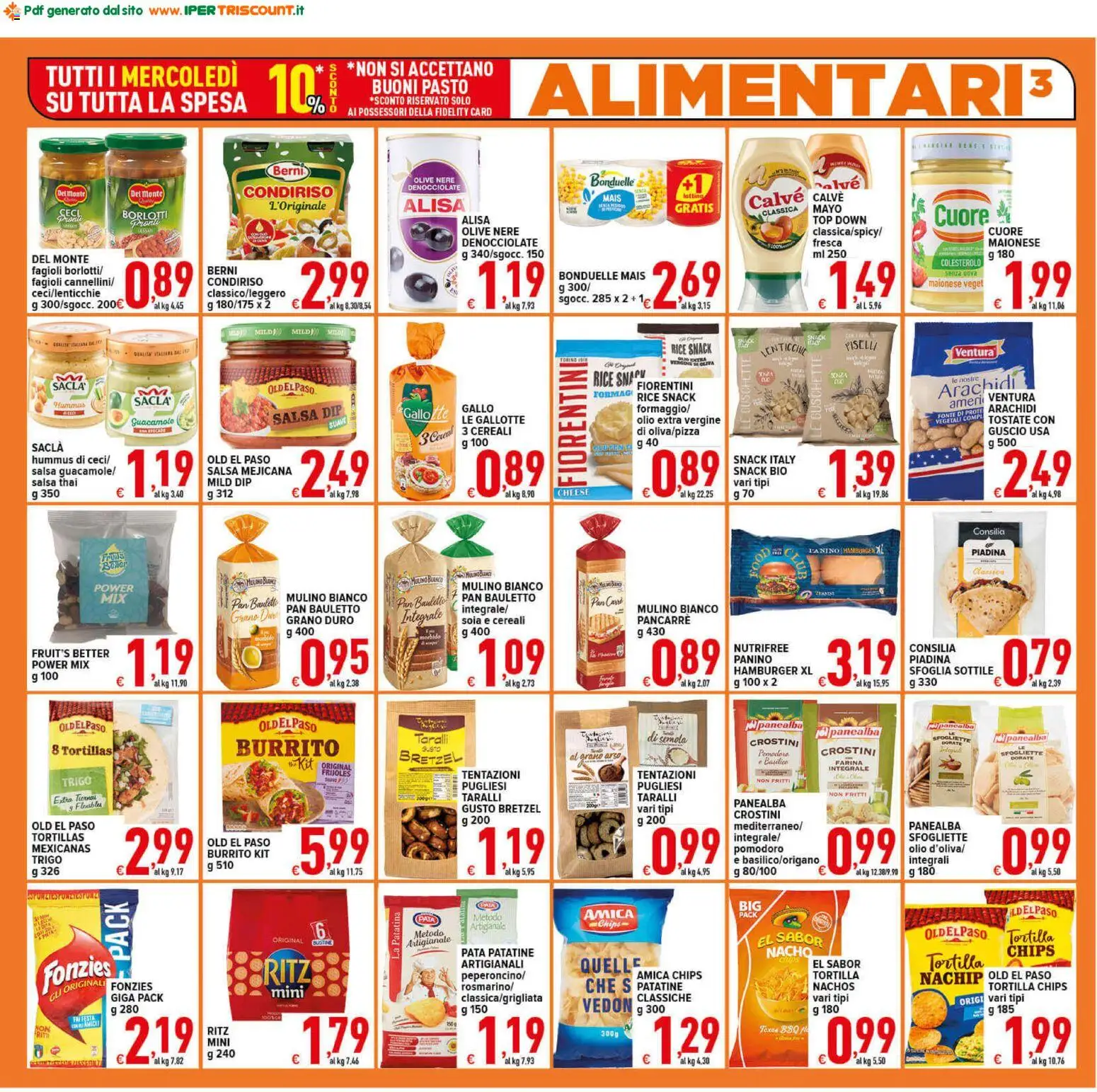 Volantino Ipertriscount del 02/09/2026 | Pagina: 3 | Prodotti: Farina, Mais, Arachidi, Hamburger
