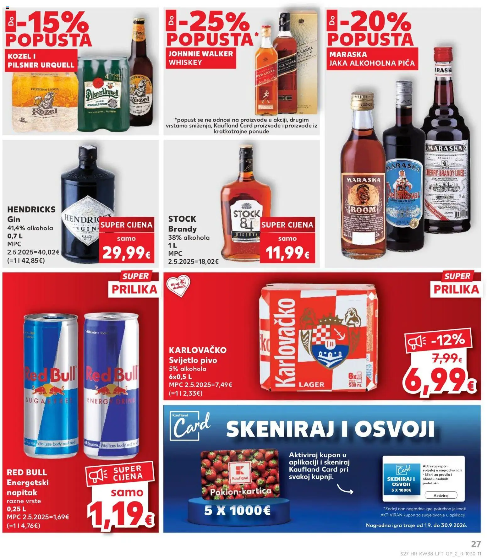 Kaufland katalog | vrijedi od 16.09.2026 | Stranica: 27 | Proizvodi: Gin, Liker, Lager, Igra