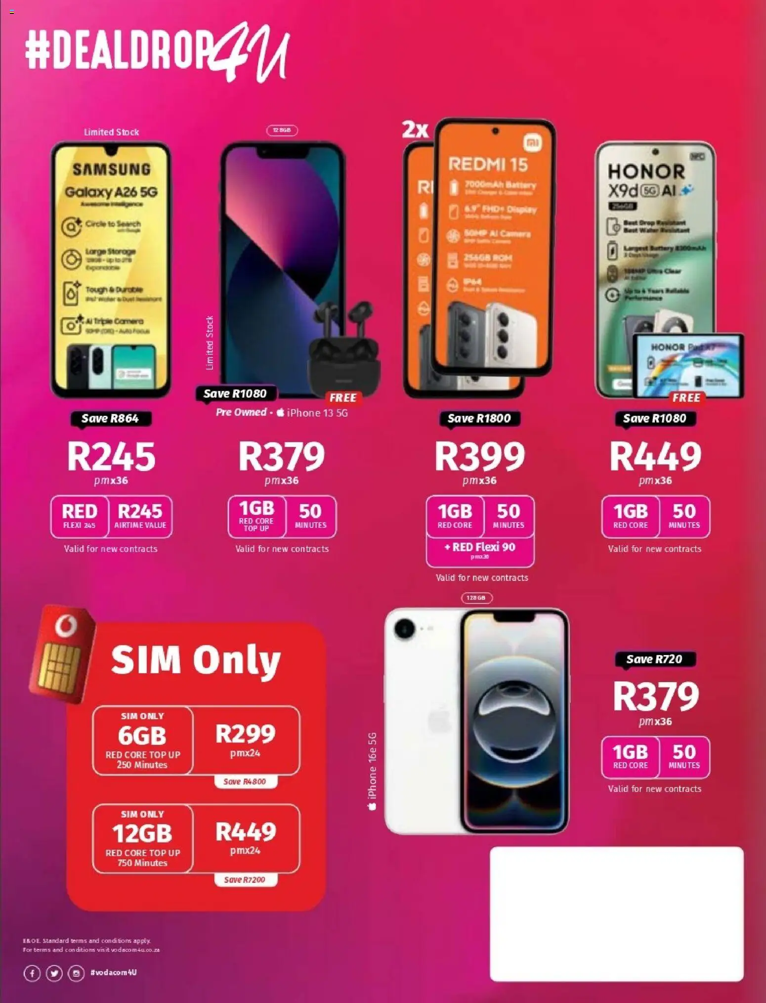 New Vodacom catalogue – valid from 09.06.2026 | Page: 31 | Products: Sim, Camera, Battery, Stock