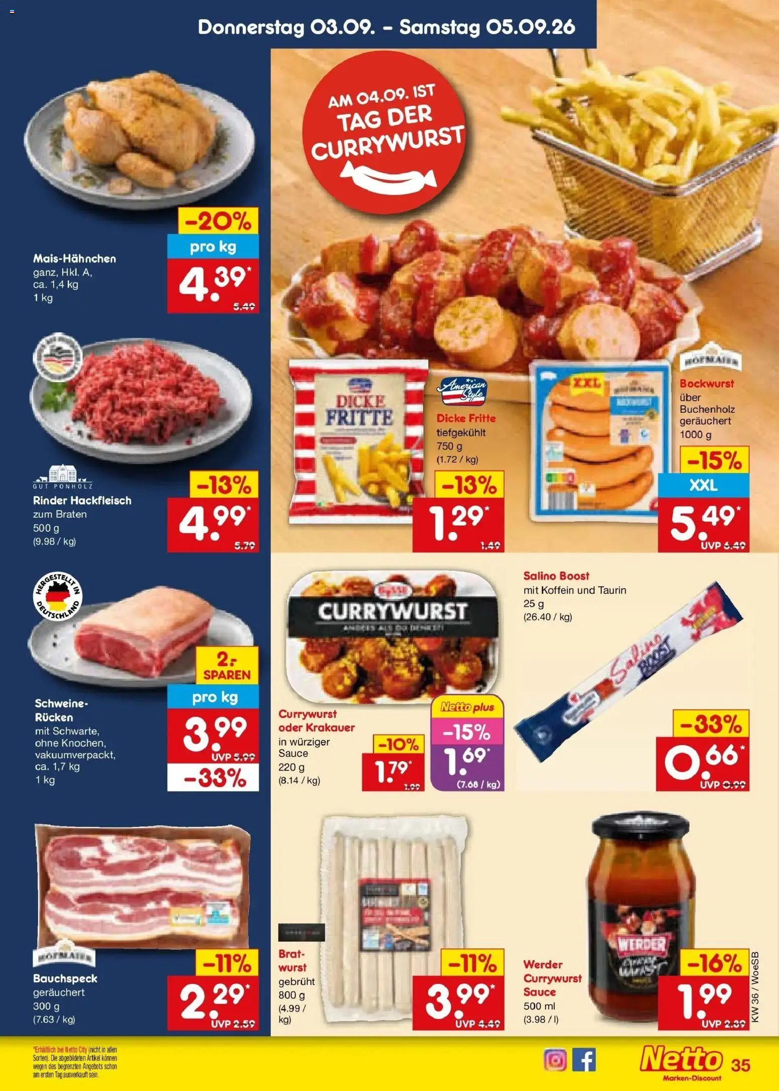Netto Marken-Discount Prospekt Gemmingen (ab 31.08.2026) » Angebote | Seite: 47 | Produkte: Bockwurst, Wurst, Hackfleisch