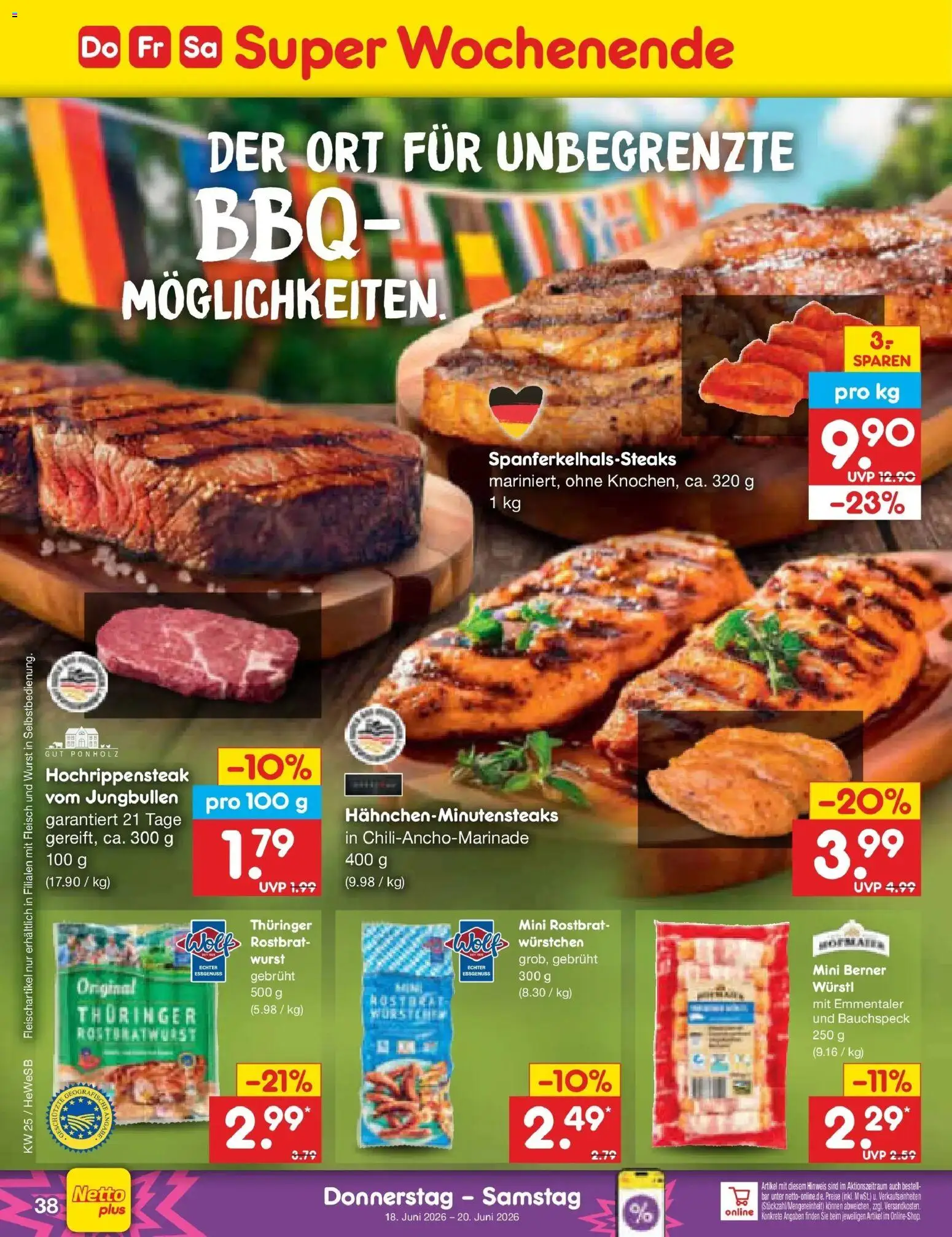 Netto Marken-Discount Prospekt Hamburg – gültig ab 14.06.2026 | Seite: 50 | Produkte: Würstl, Wurst, Fleisch