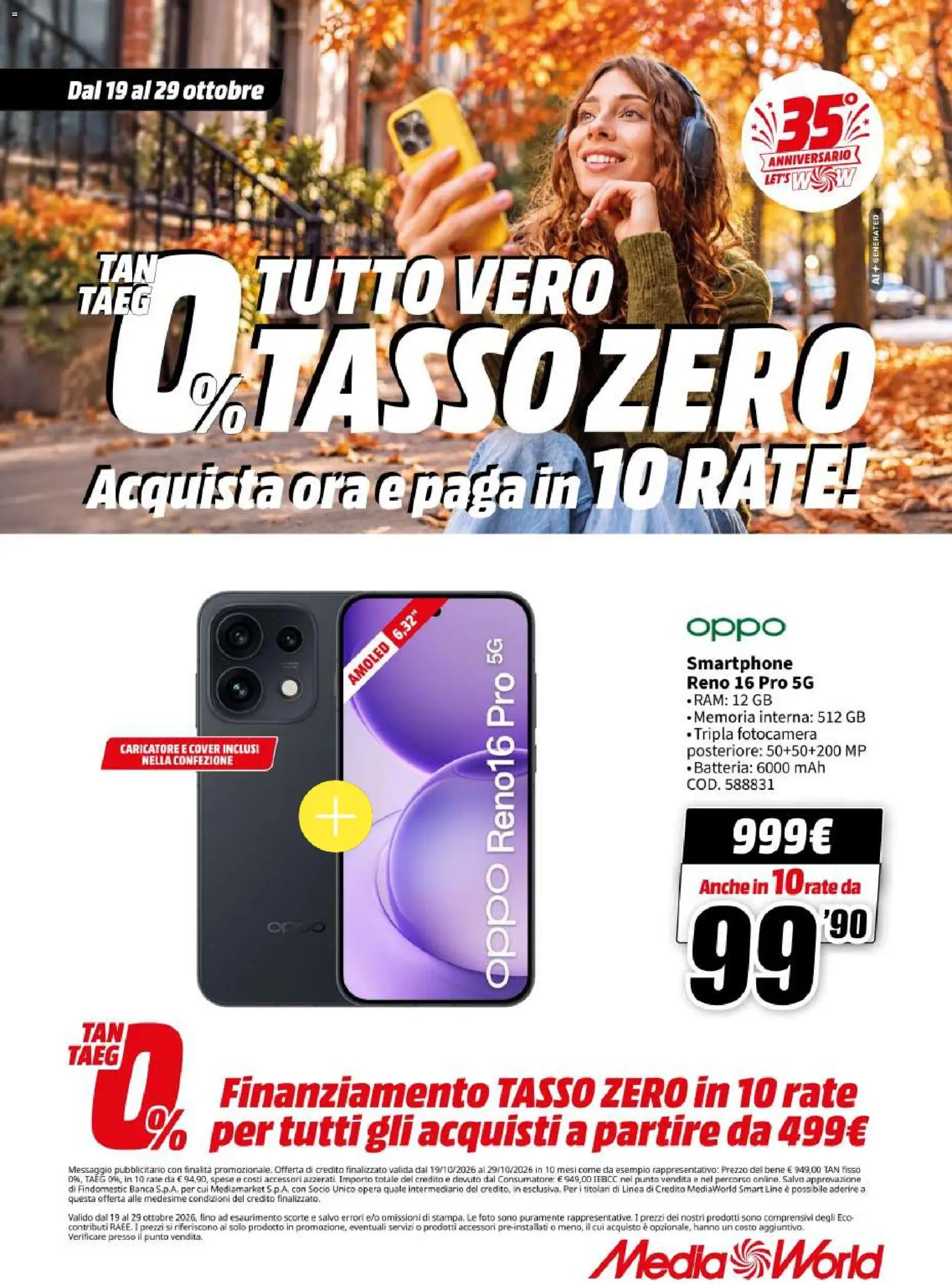 Volantino Media World del 19/10/2026 | Pagina: 7 | Prodotti: Smartphone, Fotocamera, Batteria