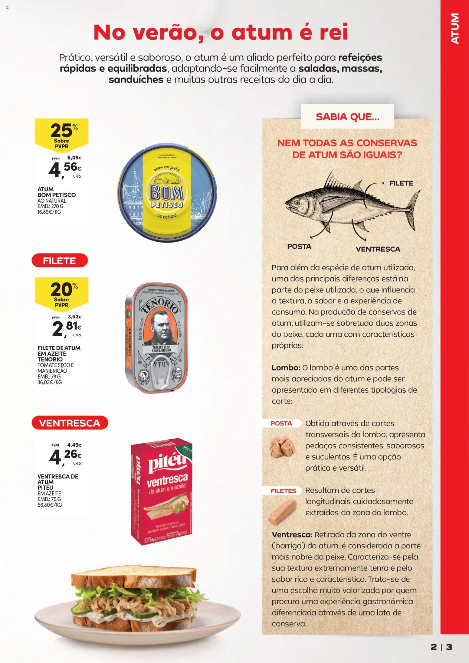 Continente Petiscos │ válido de 28/07/2026 | Página: 3 | Produtos: Atum, Azeite, Lombo, Peixe
