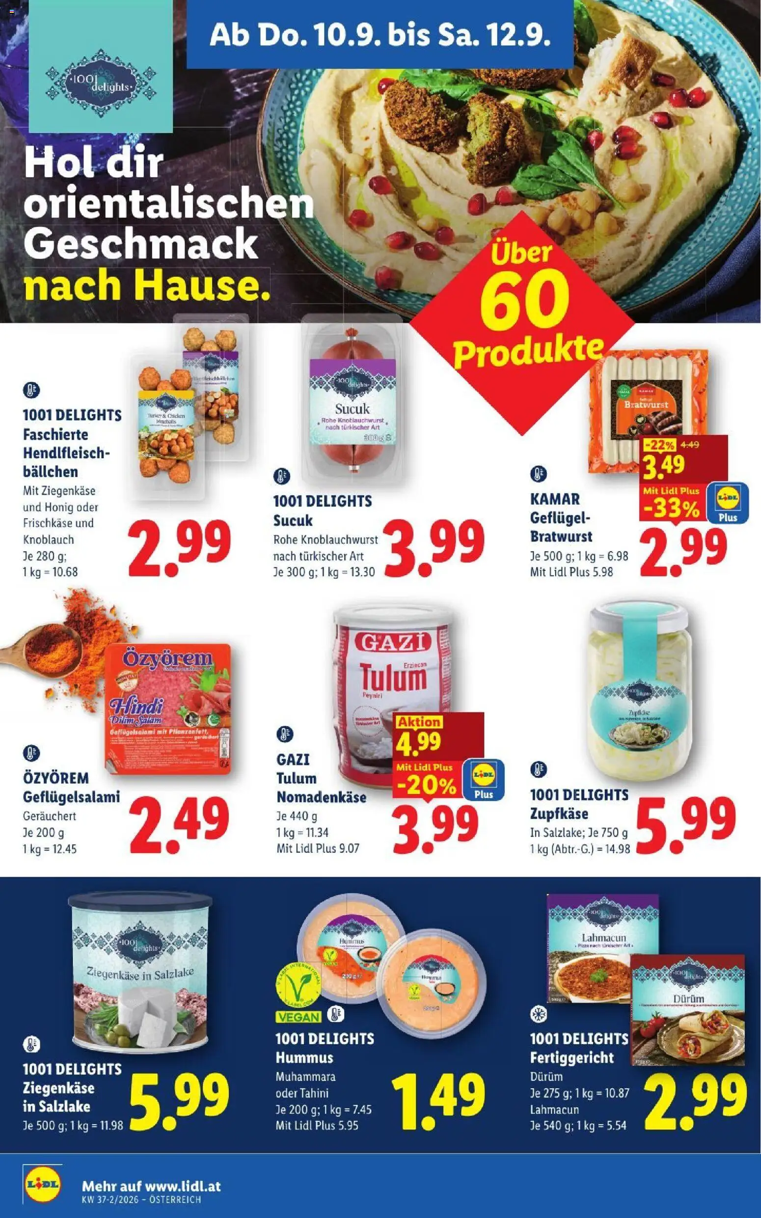 Lidl - Flugblatt gültig ab 10.09.2026 | Seite: 14 | Produkte: Knoblauch, Salami, Ziegenkäse