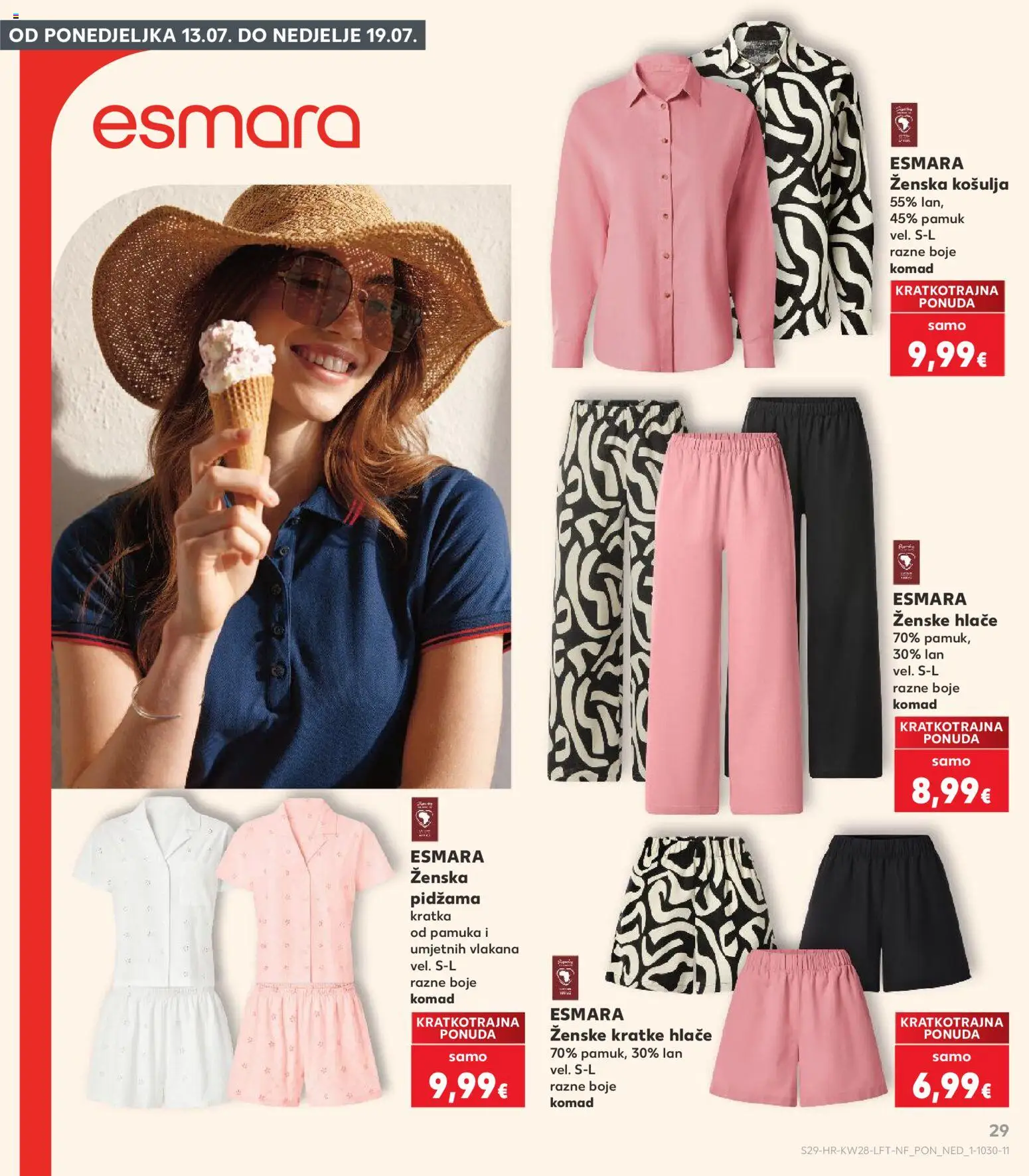Kaufland katalog | vrijedi od 08.07.2026 | Stranica: 29 | Proizvodi: Košulja, Hlače, Kratke hlače, Pidžama