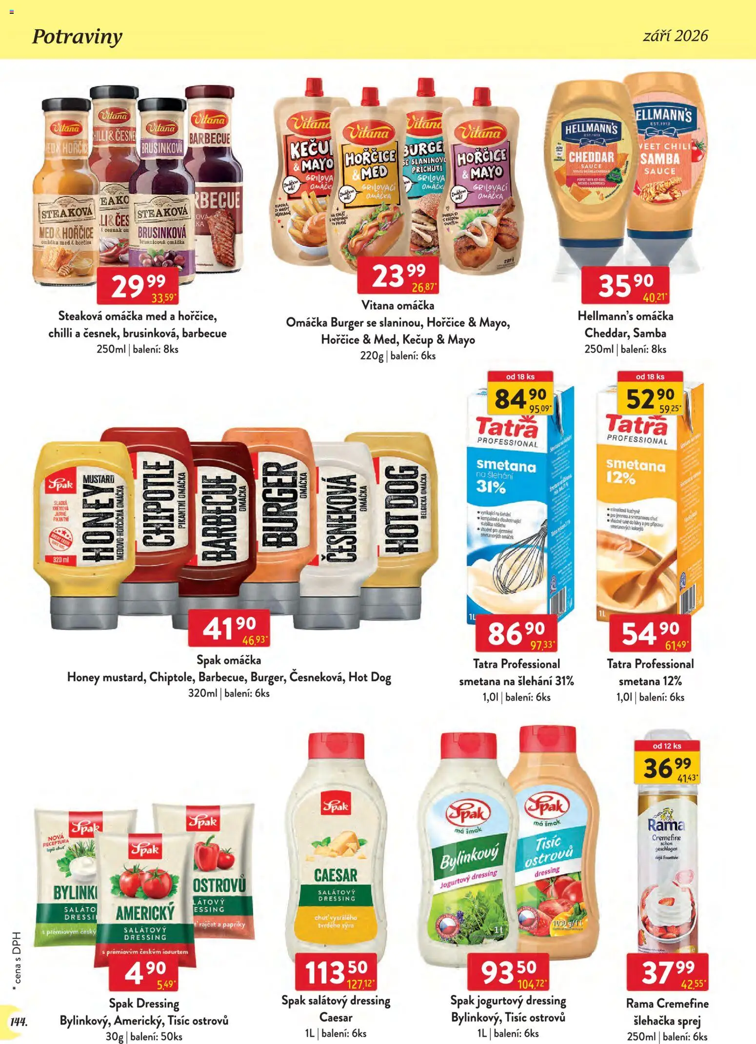Astur & Qanto leták - Velkoobchod 09/2026 od 01.09.2026 | Strana: 144 | Produkty: Dressing, Med, Hellmann's, Kuchyně
