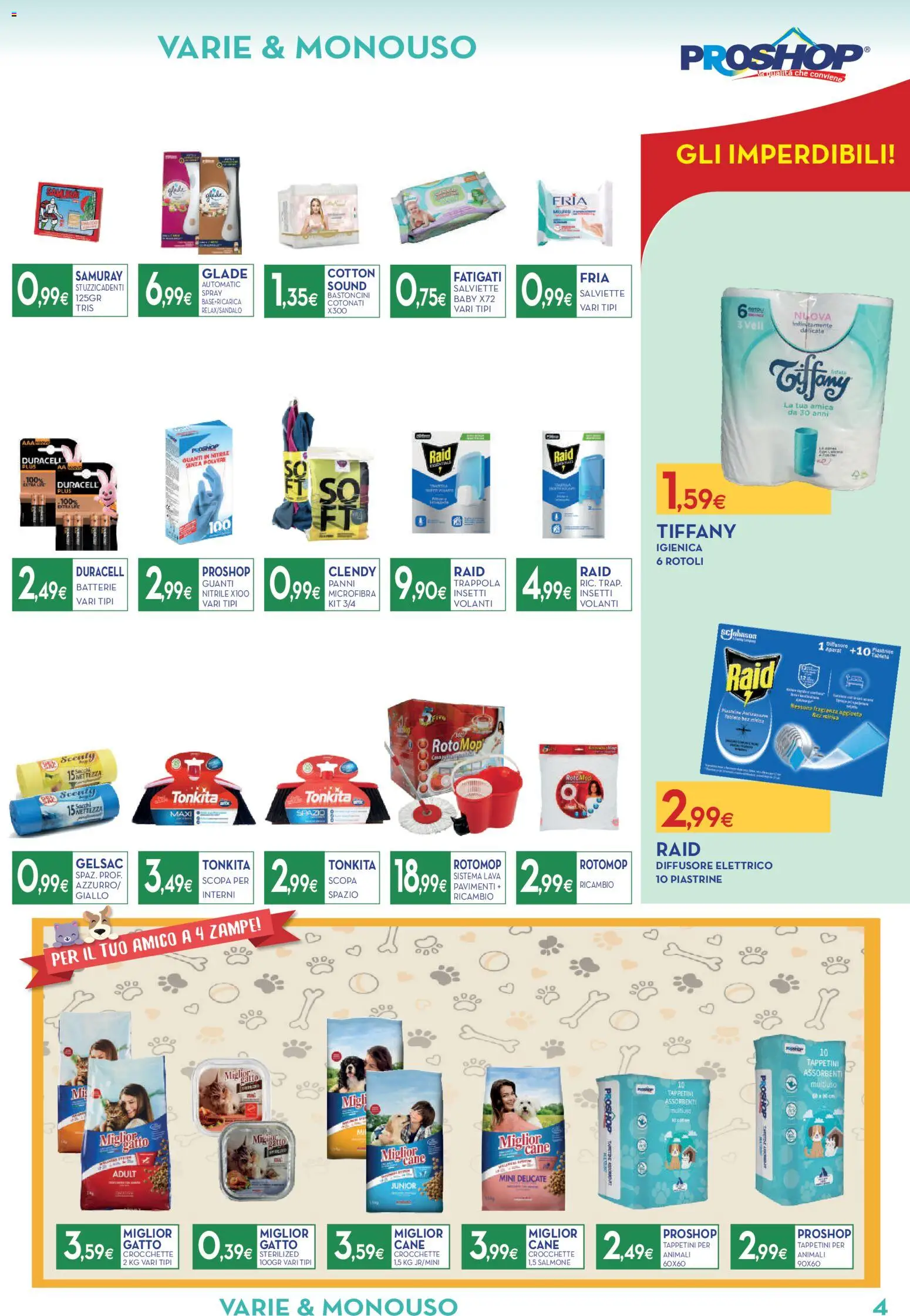 Volantino Proshop del 10.06.2026 | Pagina: 5 | Prodotti: Guanti, Crocchette, Scopa, Batterie