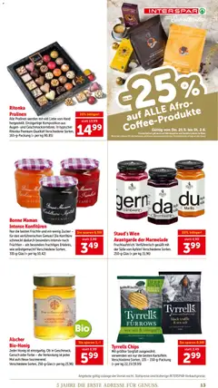 Interspar 5 Jahre am Schottentor ab 21.05.2026 gültig | Seite: 13 | Produkte: Chips, Zucker, Himbeere