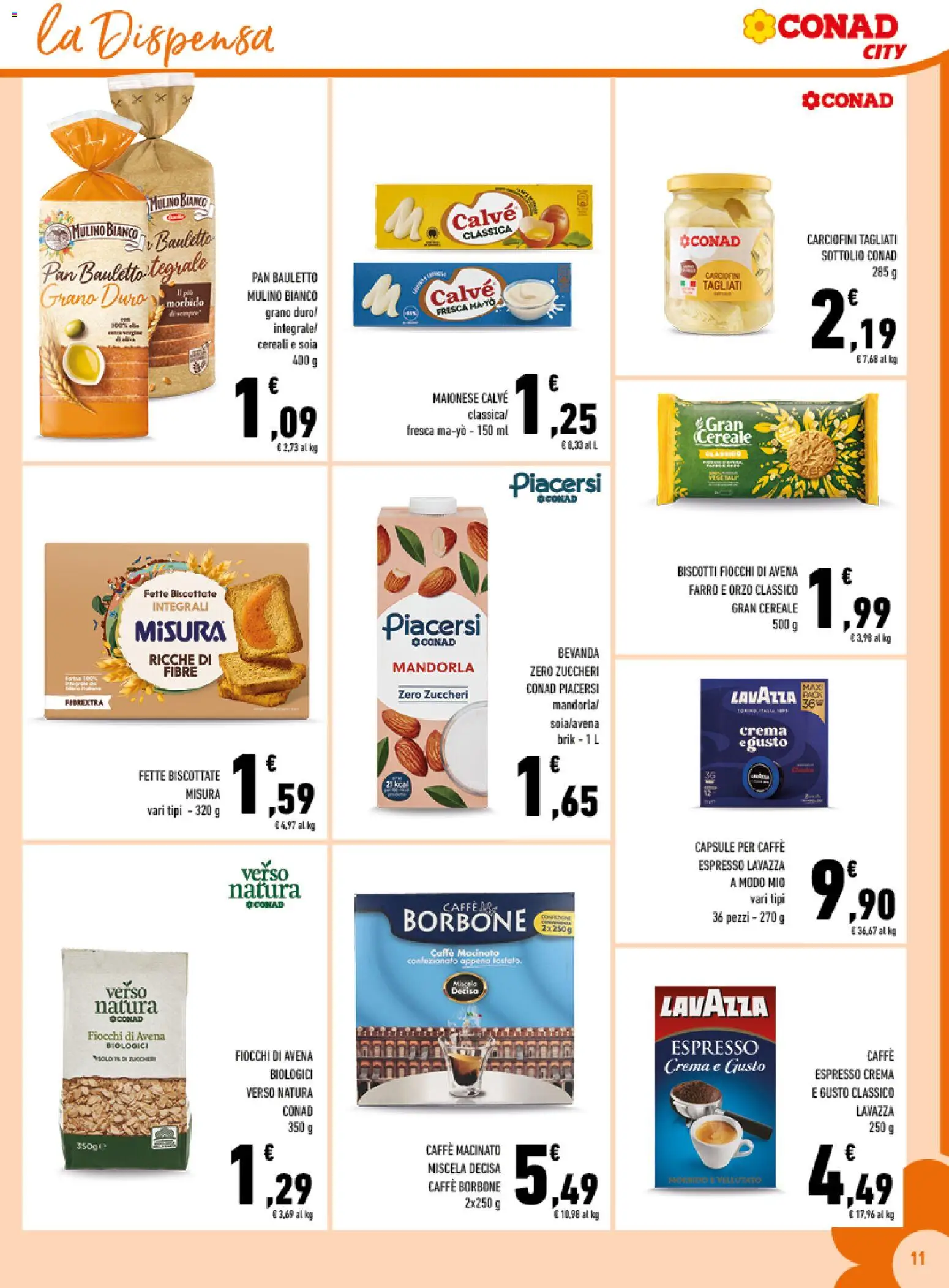 Volantino Conad del 03.06.2026 | Pagina: 11 | Prodotti: Cereali, Fiocchi, Maionese, Macinato