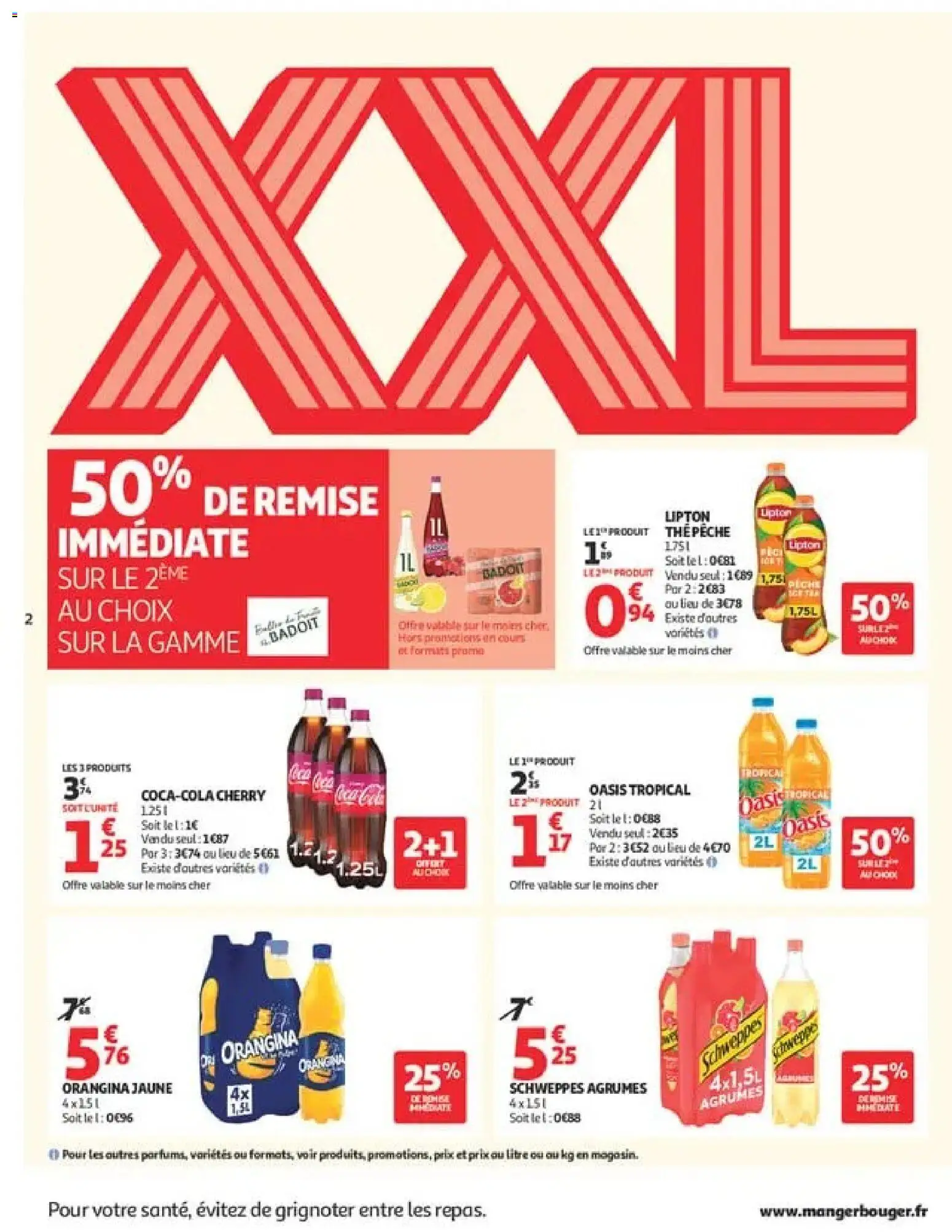 {H1} | Page: 2 | Produits: Agrumes, Orangina, Soda, Oasis tropical