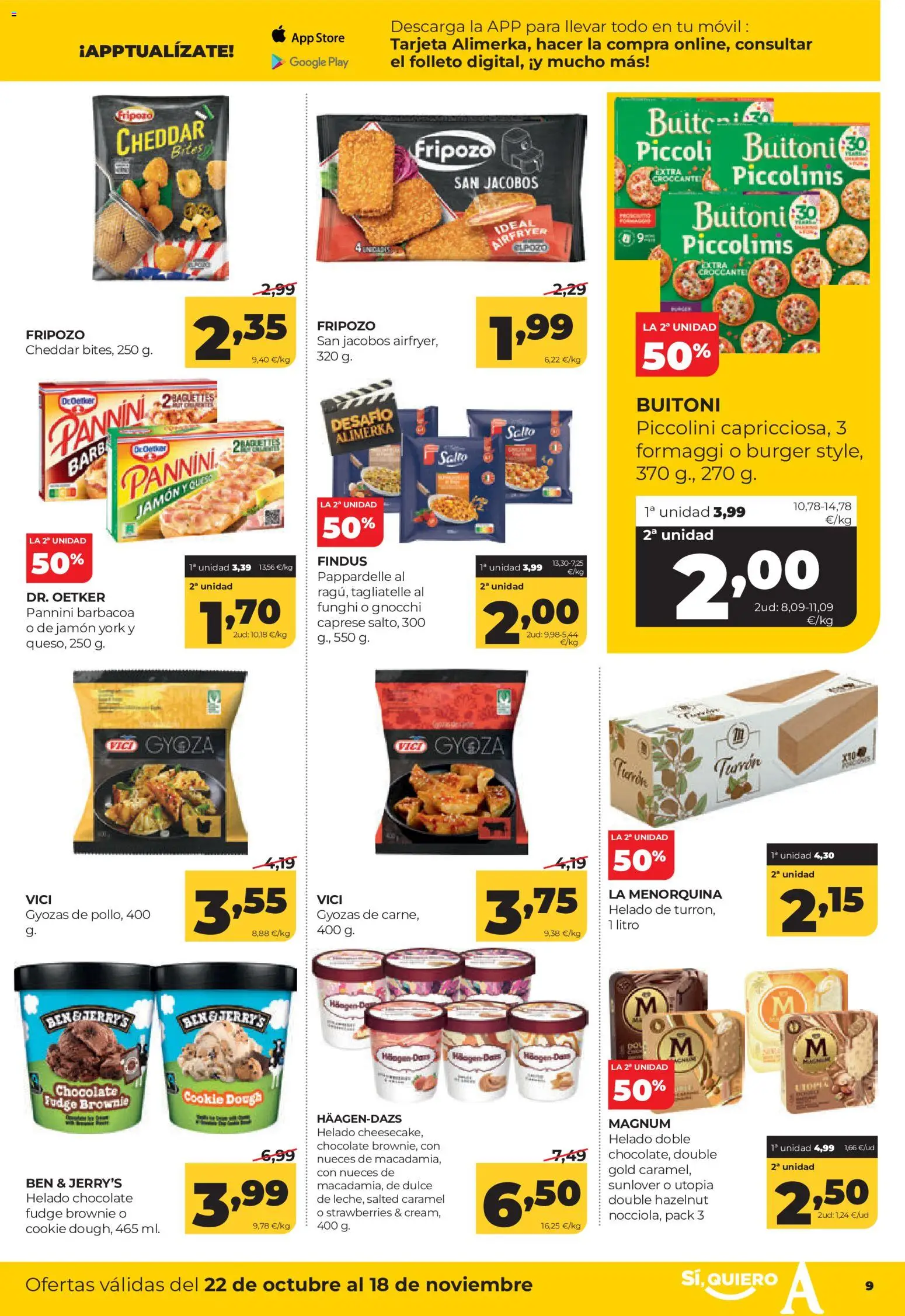 Alimerka folleto Castilla y León │ válido desde el 22/10/2026 | Página: 9 | Productos: Nueces, Chocolate, Helado, Móvil