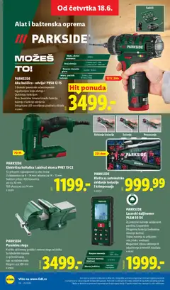 Lidl katalog - pregled Lidl kataloga - važi od 18.06.2026 | Strana: 82 | Proizvode: Parkside, Bušilica