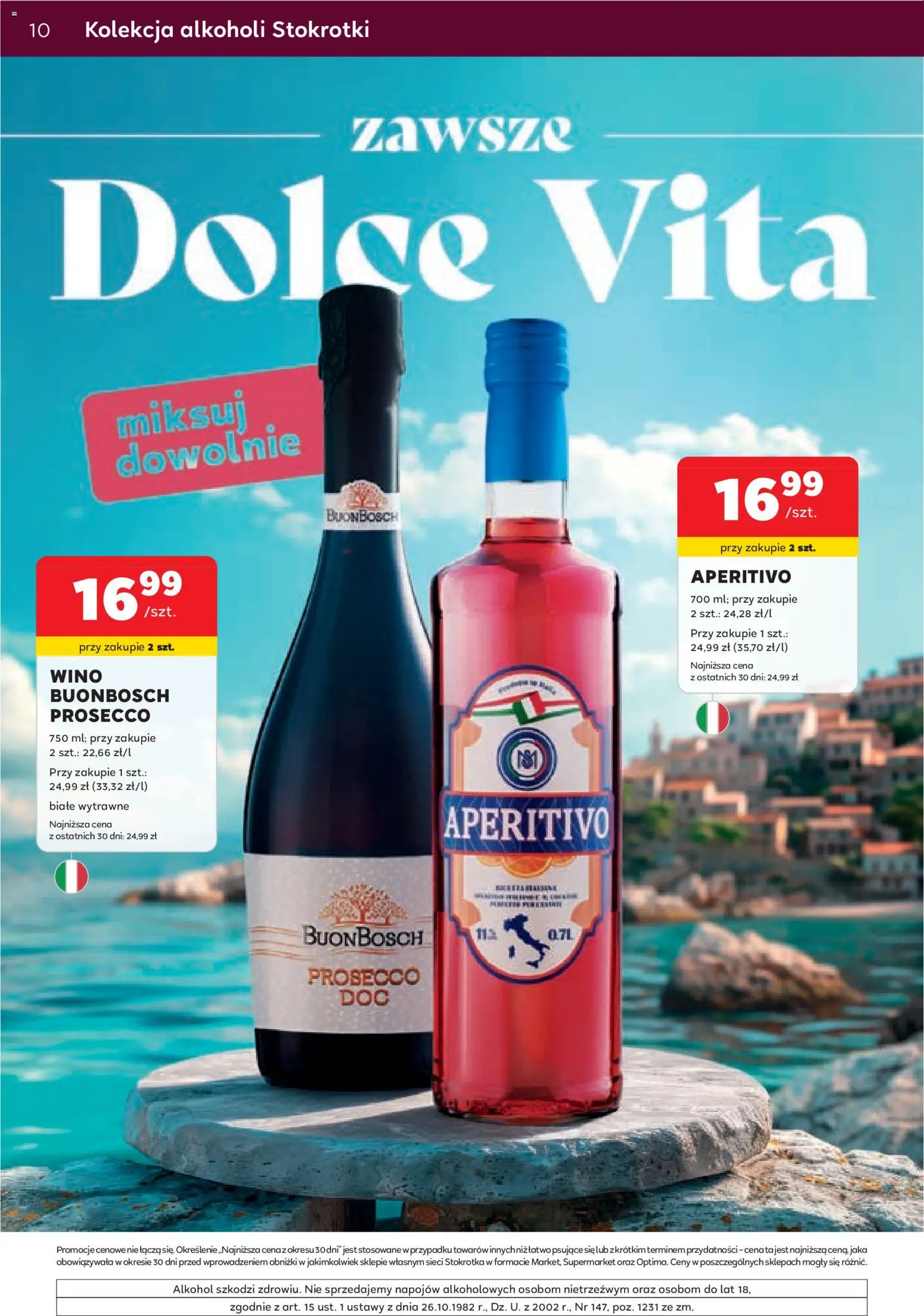 Stokrotka gazetka - Oferta alkoholowa od 11.06.2026 | Strona: 10 | Produkty: Stokrotka, Wino, Alkohol, Prosecco