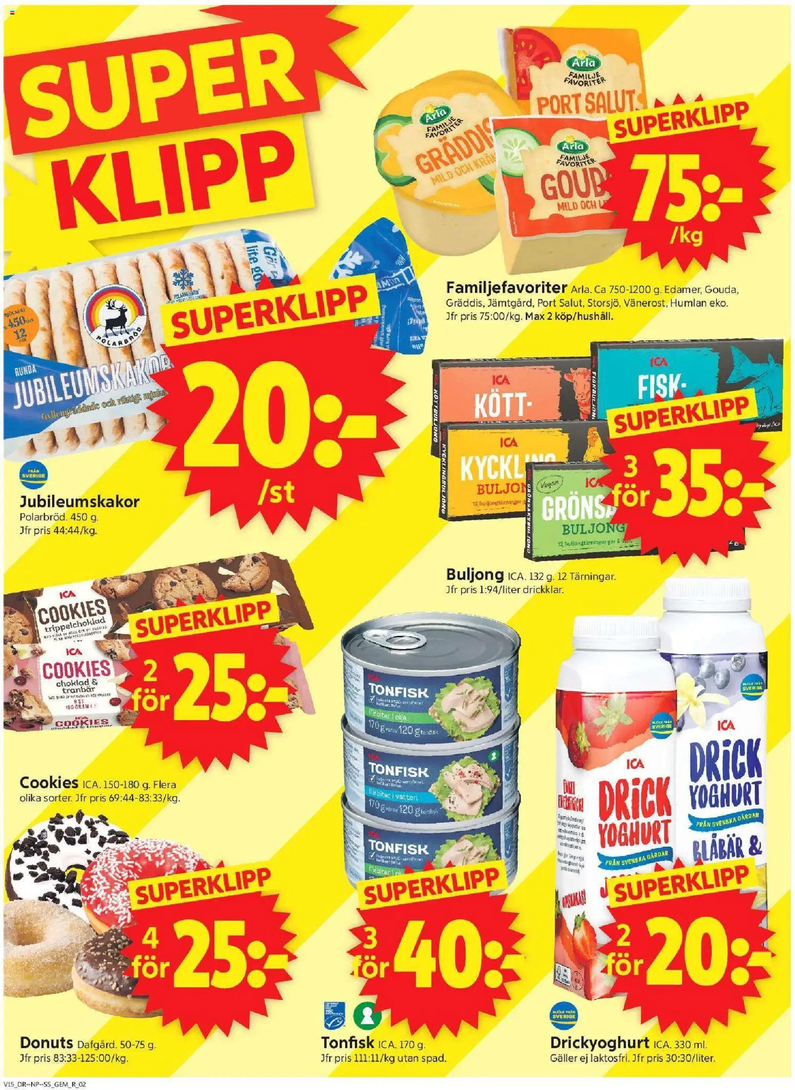 ICA Supermarket reklamblad aktuell från 06.04.2026 | Sida: 2 | Produkter: Köttbuljong, Kycklingbuljong, Choklad, Tonfisk
