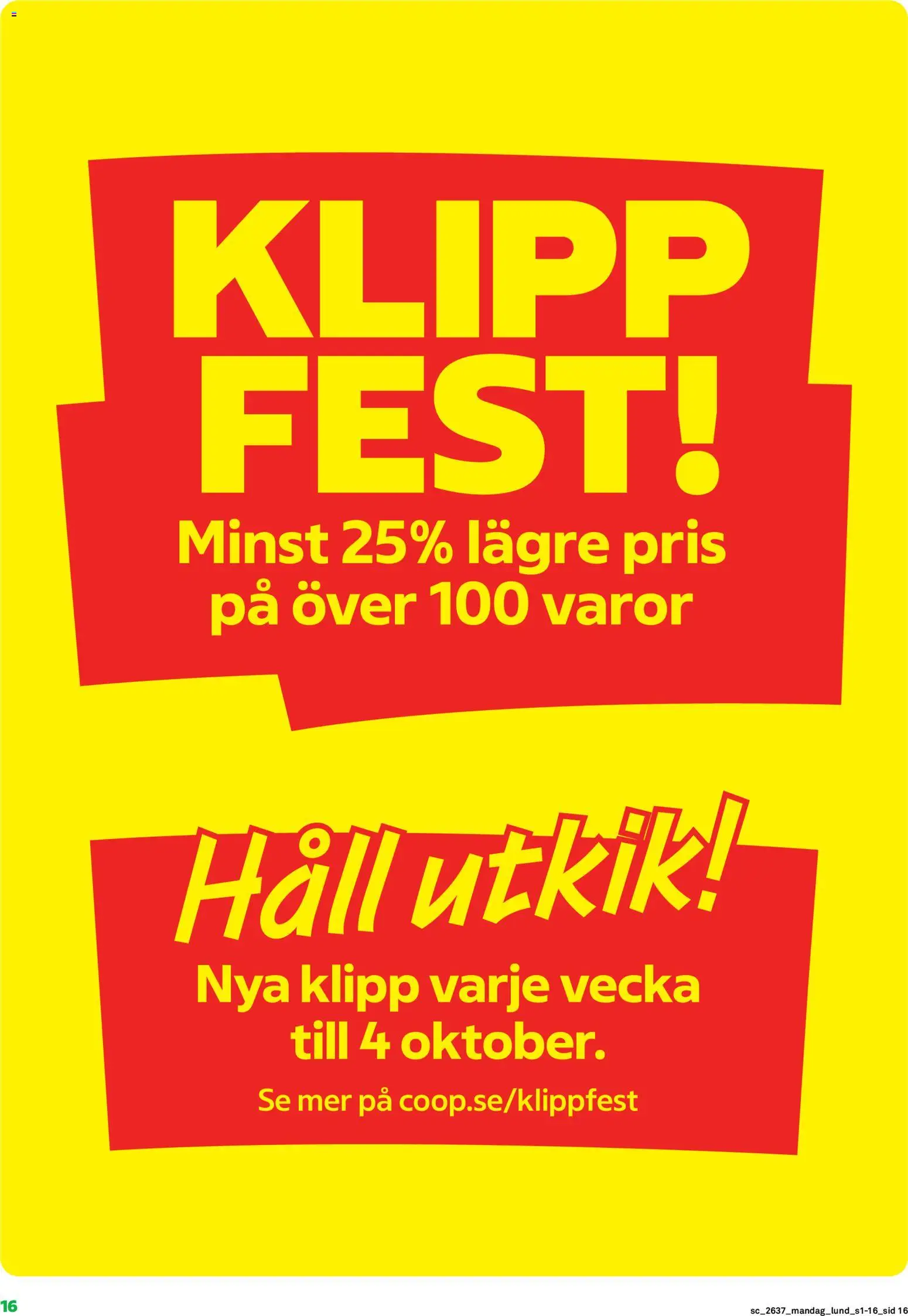 Coop Forum reklamblad aktuell från 07/09/2026 | Sida: 16 | Produkter: Häll