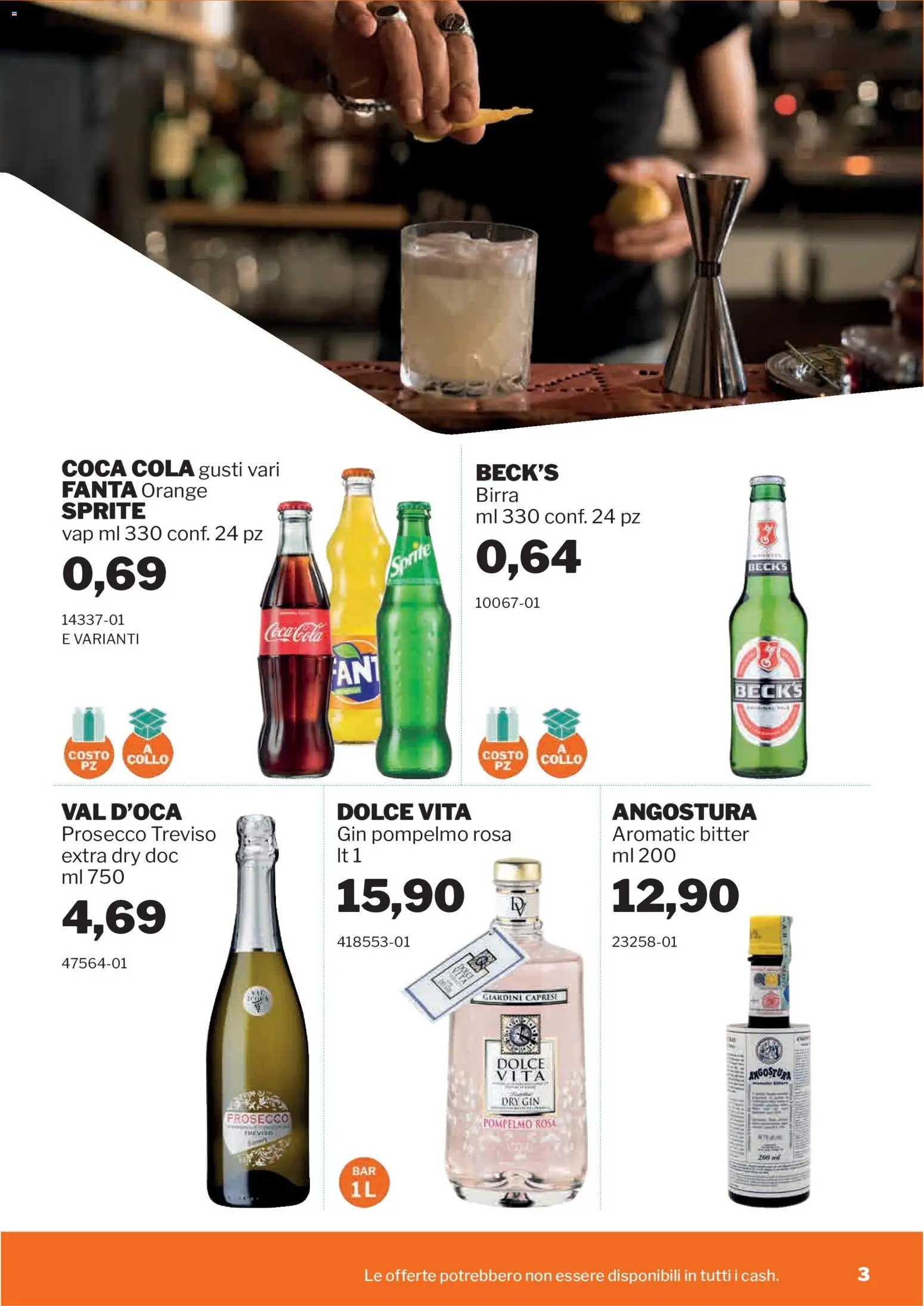 Volantino Sogegross del 03.06.2026 | Pagina: 3 | Prodotti: Prosecco, Pompelmo, Fanta, Coca Cola
