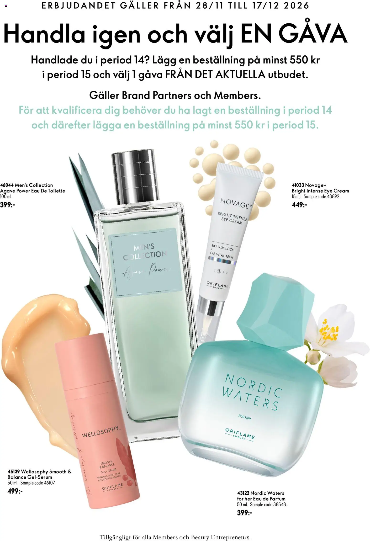 Oriflame reklamblad aktuell från 28/10/2026 | Sida: 5 | Produkter: Eau de toilette, Galler