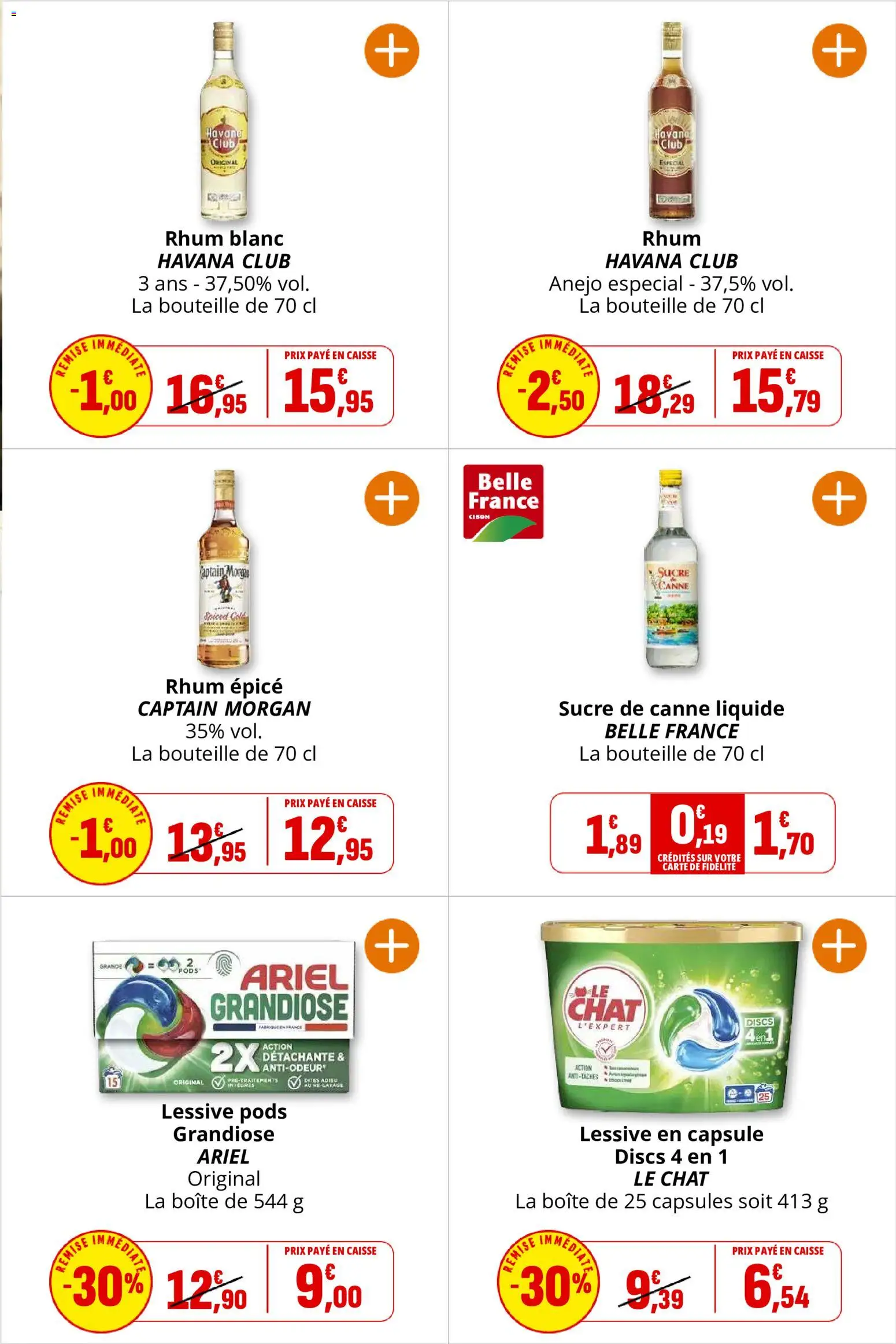 {H1} | Page: 34 | Produits: Sucre, Rhum, Captain Morgan, Lessive