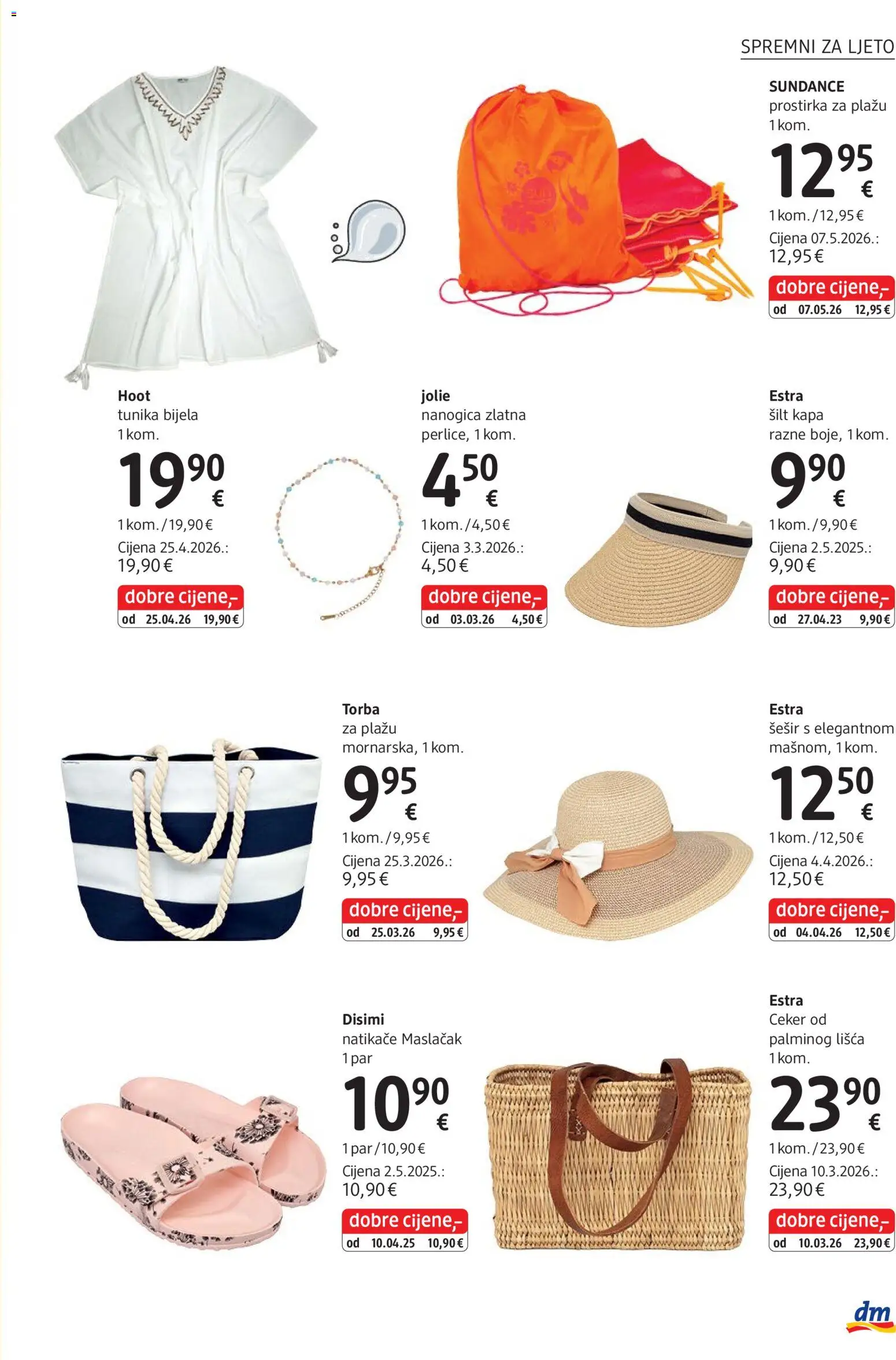 DM katalog | vrijedi od 01.07.2026 | Stranica: 7 | Proizvodi: Natikače, Šešir, Kapa, Torba