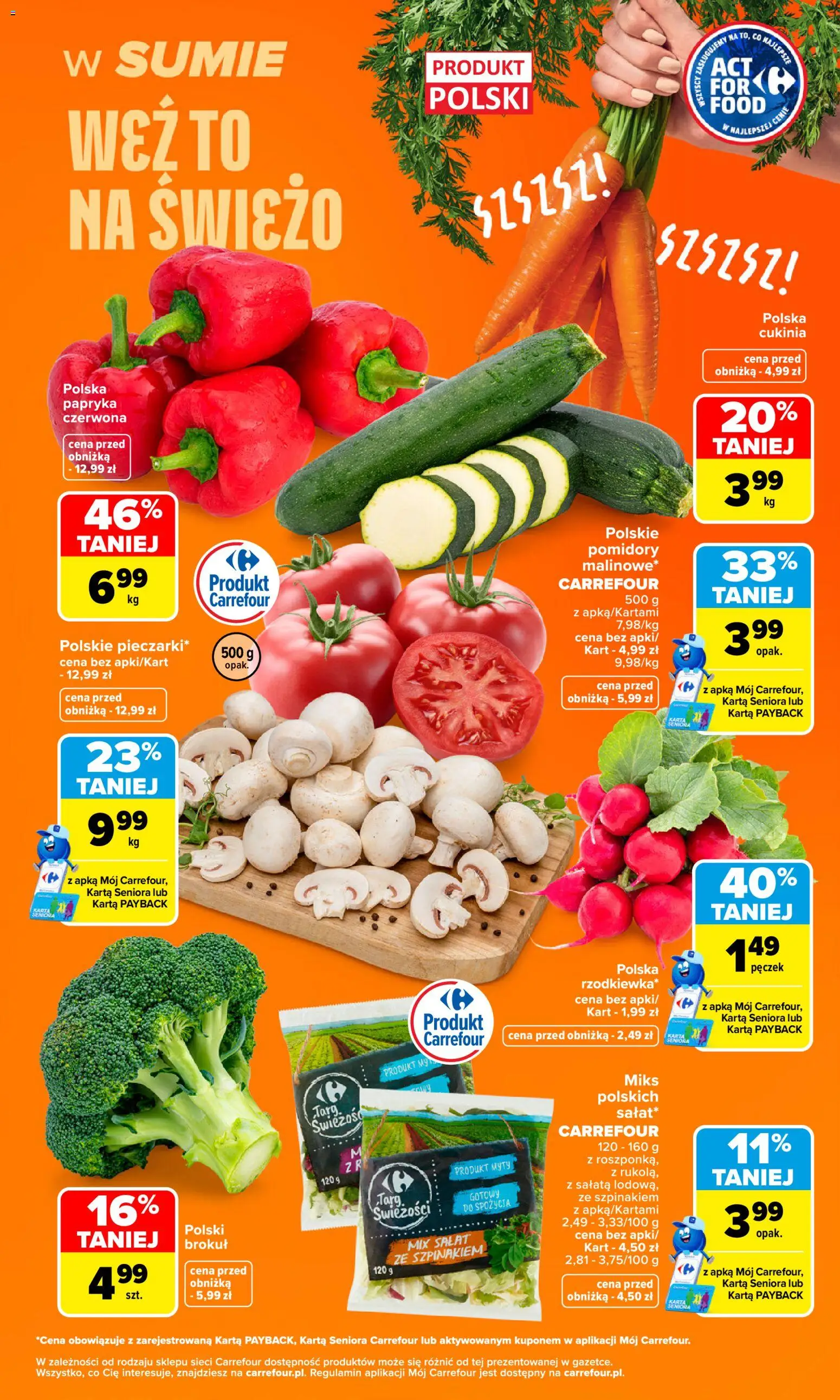 Carrefour gazetka - Weź to na świeżo od 07.09.2026 | Strona: 5 | Produkty: Karta, Sałata, Papryka, Pomidory
