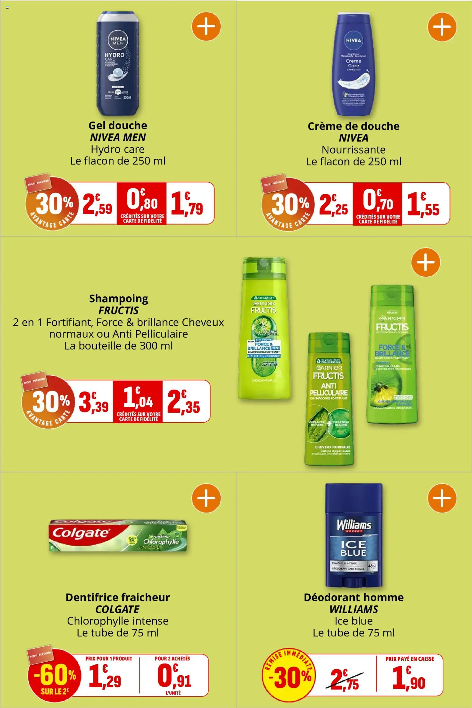 {H1} | Page: 40 | Produits: Déodorant homme, Shampoing, Gel douche, Dentifrice