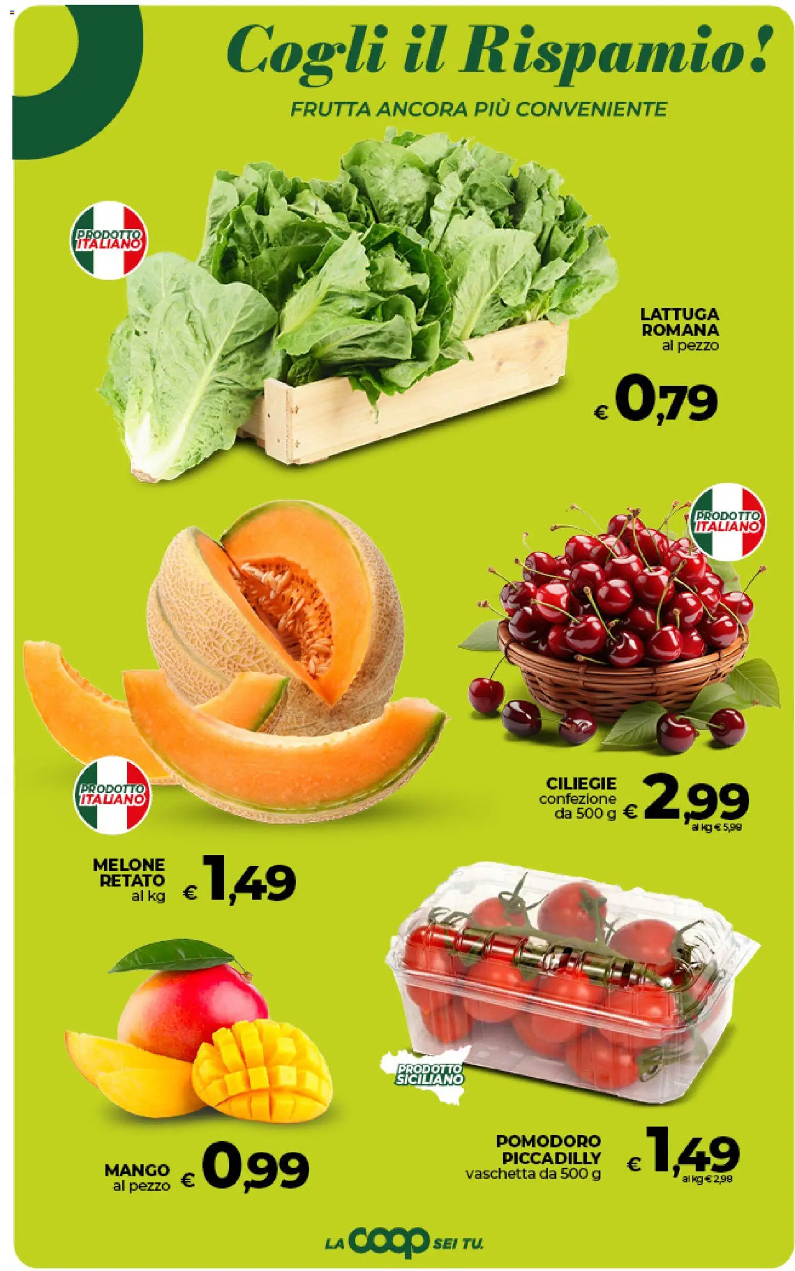 Volantino Ipercoop del 09.06.2026 | Pagina: 23 | Prodotti: Frutta, Pomodoro, Mango, Lattuga