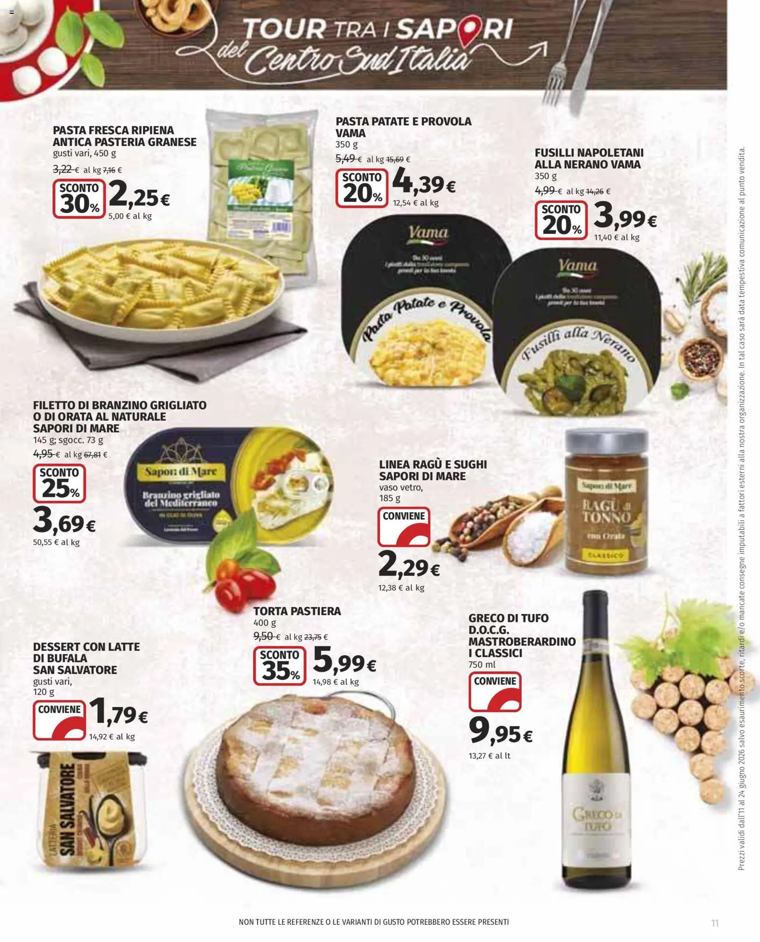 Volantino COOP del 11.06.2026 | Pagina: 11 | Prodotti: Ragú, Tonno, Provola, Vaso