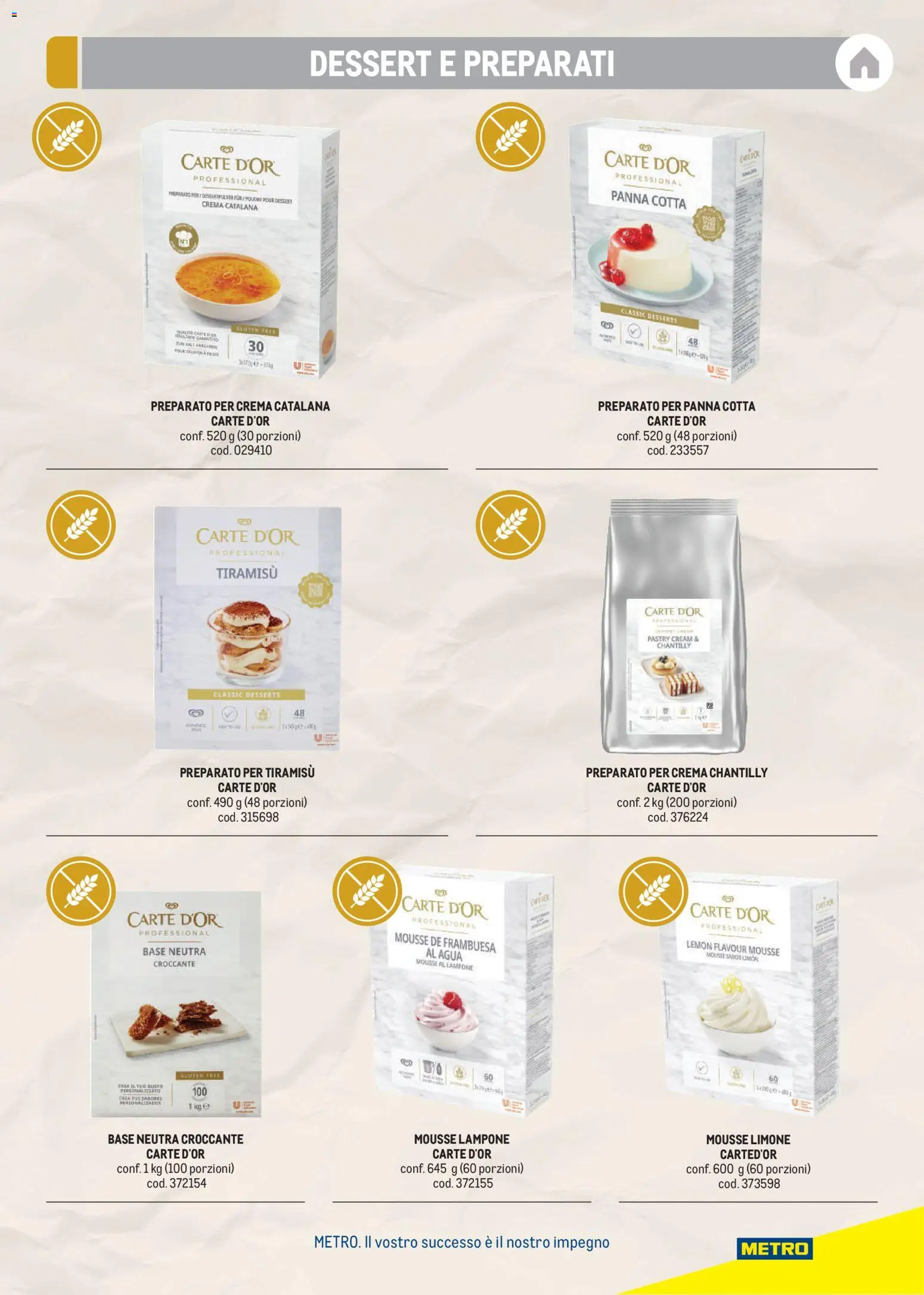 Volantino Metro del 17/08/2026 | Pagina: 51 | Prodotti: Crema, Limone, Tiramisù, Dessert