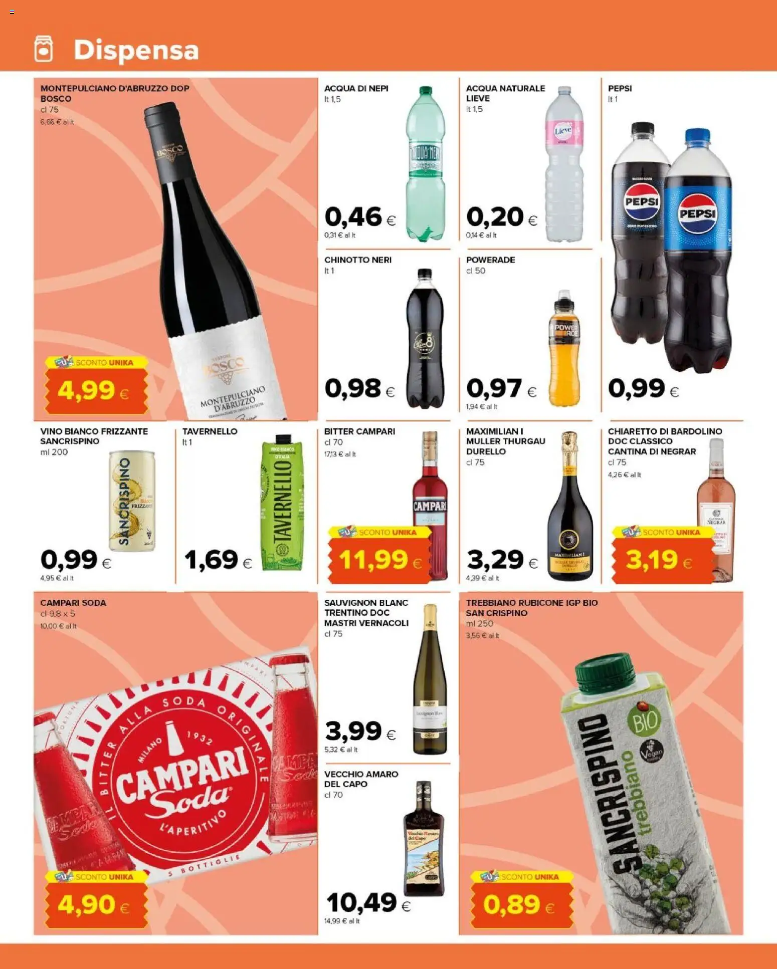 Volantino Tigre del 28/09/2026 | Pagina: 10 | Prodotti: Vegan, Campari, Acqua, Amaro