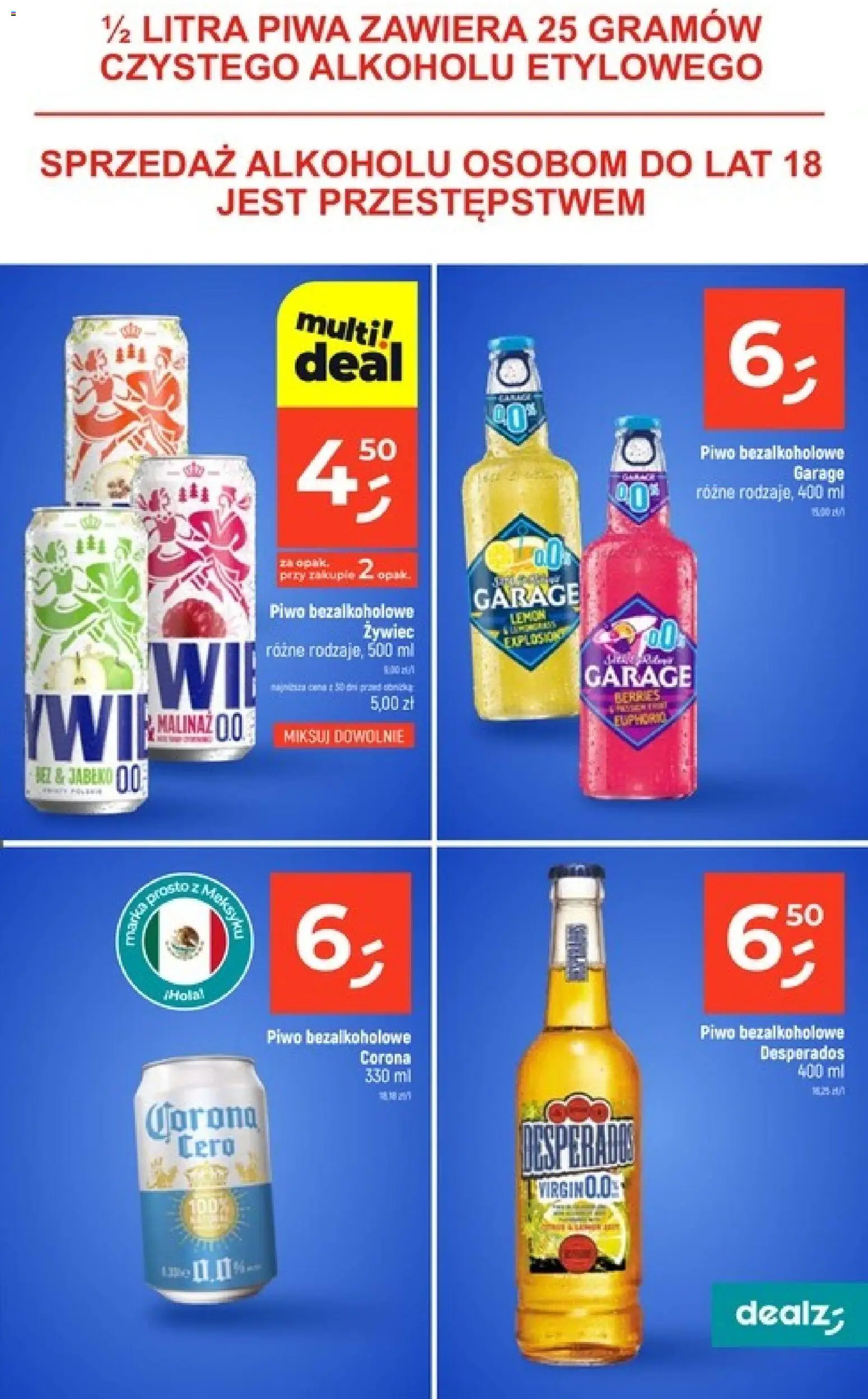 Dealz gazetka od 13.08.2026 | Strona: 25 | Produkty: Piwo bezalkoholowe, Piwo, Desperados