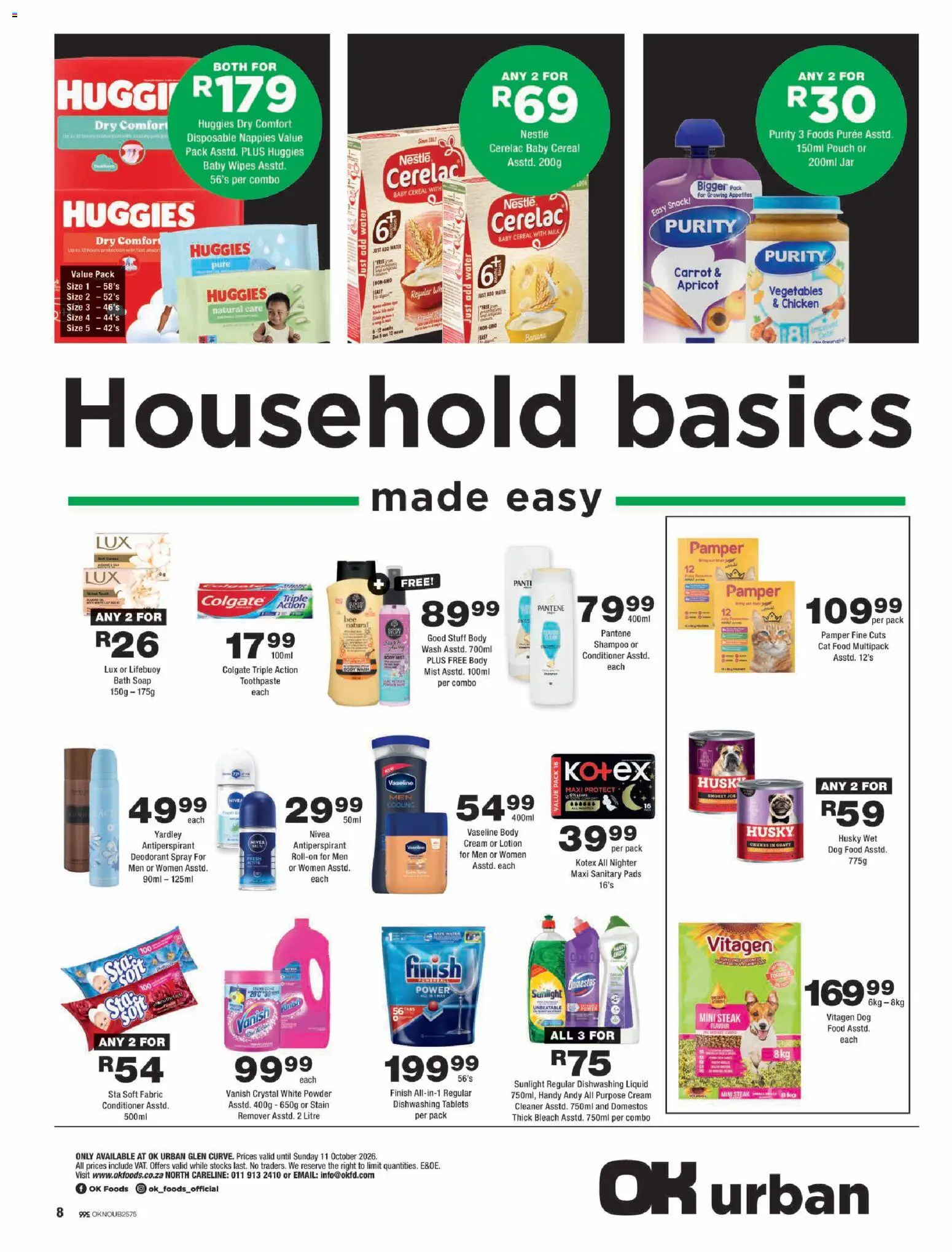 New OK Foods catalogue – valid from 23/09/2026 | Page: 8 | Products: Bleach, Gravy, Deodorant, Dog food